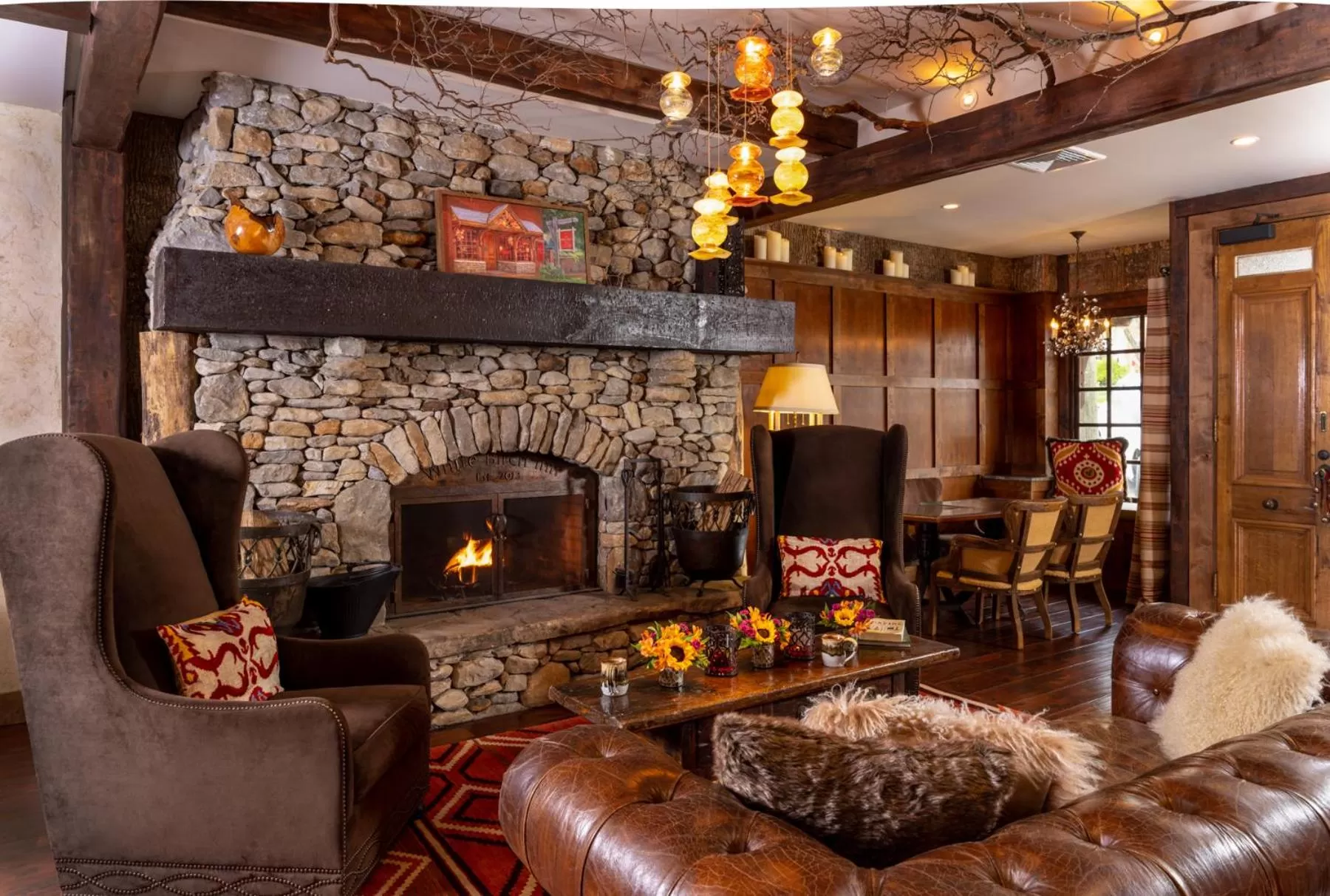 Lobby or reception in The White Birch Inn