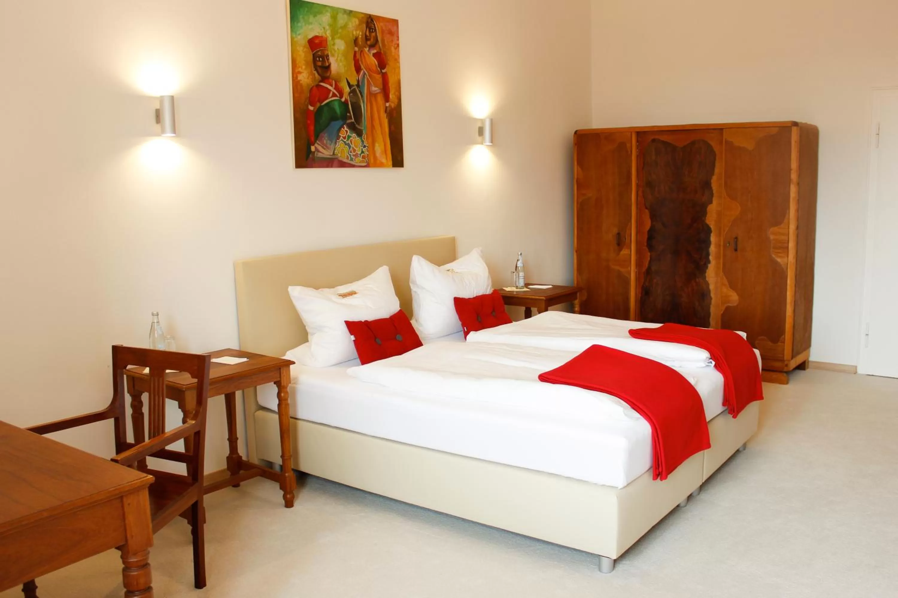 Decorative detail, Bed in BioHotel Schloss Kirchberg