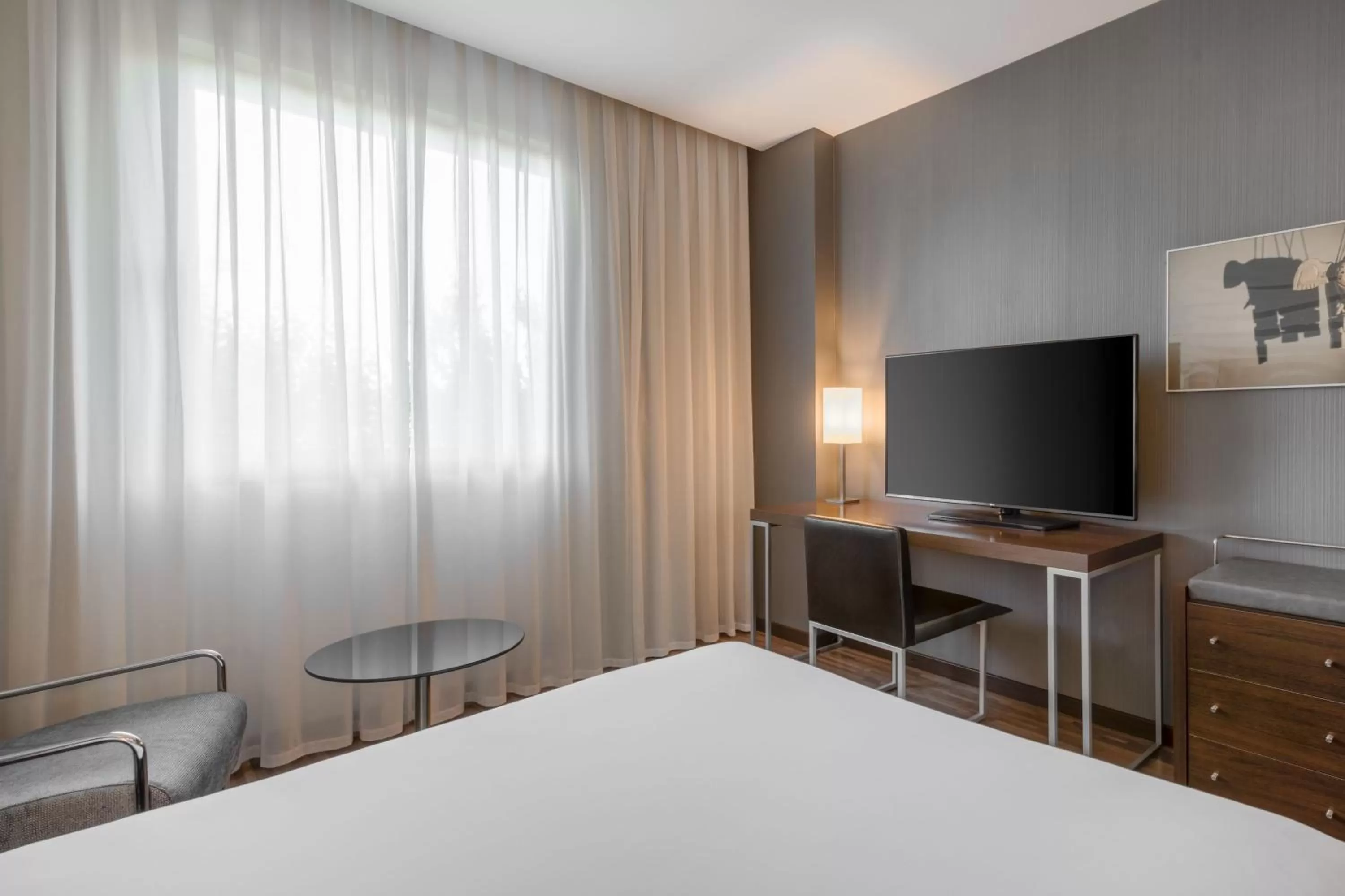 Photo of the whole room, Bed in AC Hotel by Marriott Madrid Airport