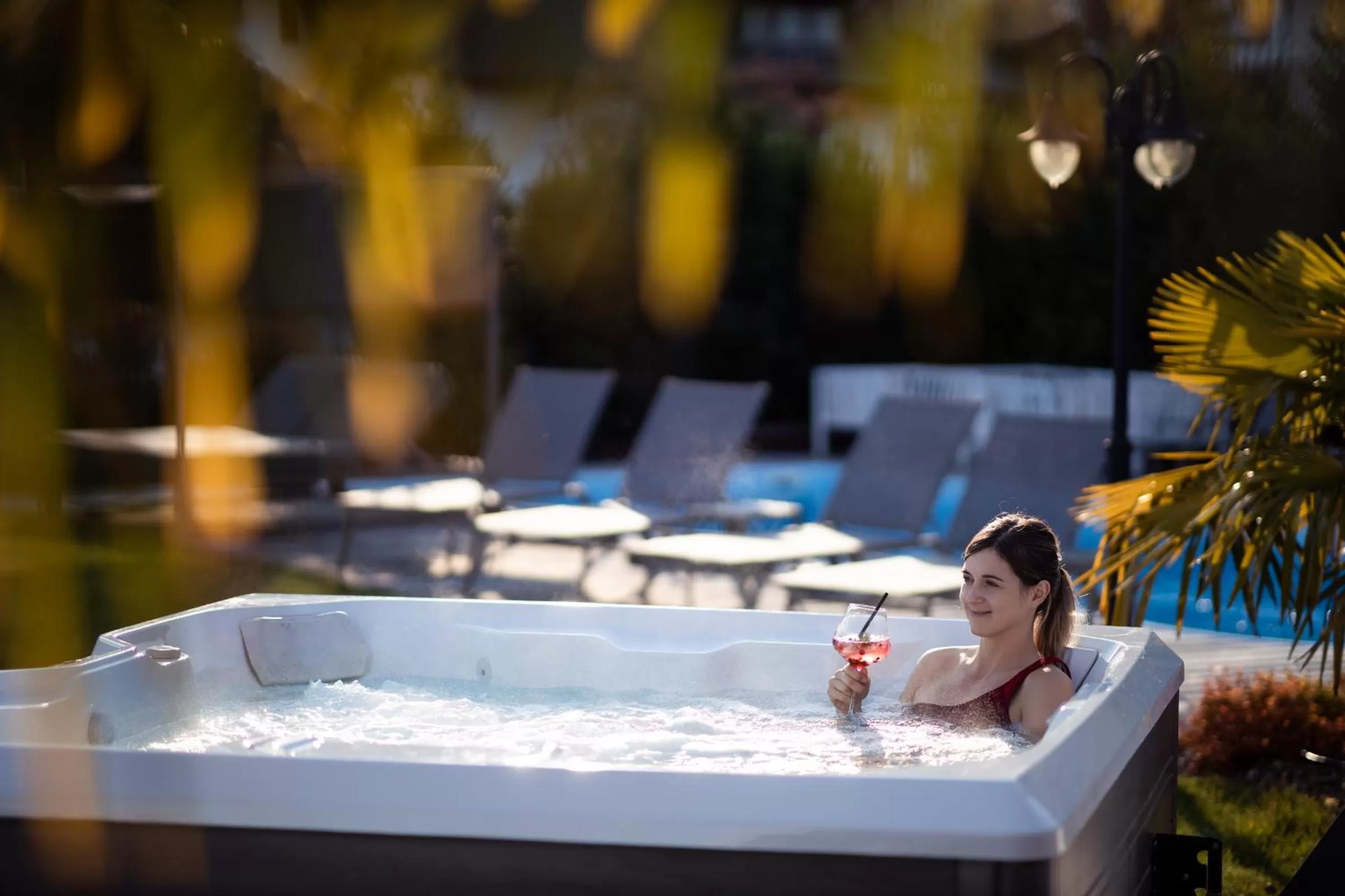 Hot Tub in Hotel Torgglhof
