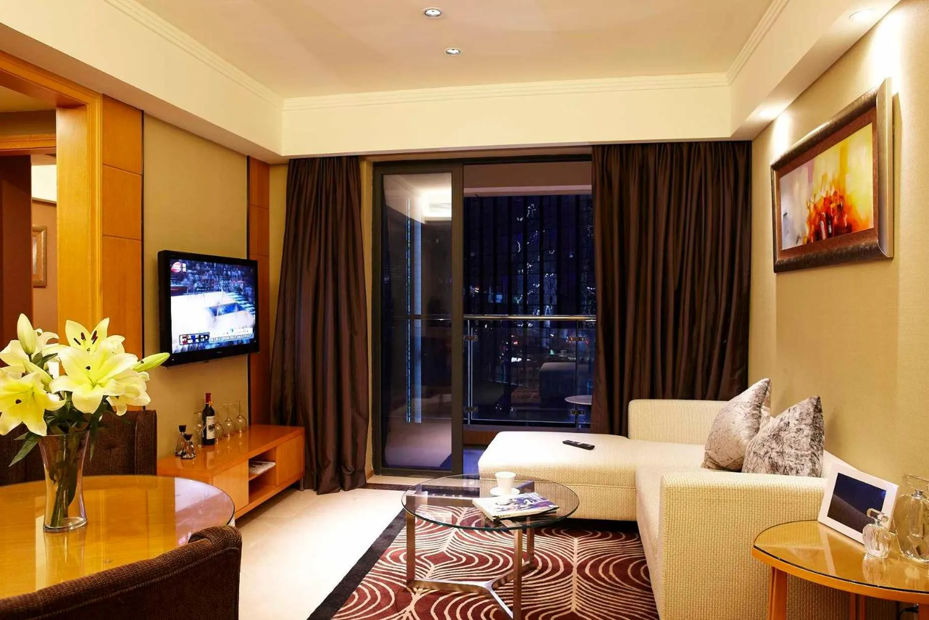 Bed in 广州丹顿行政公寓-Dan Executive Apartment Guangzhou Zhujiang New Town