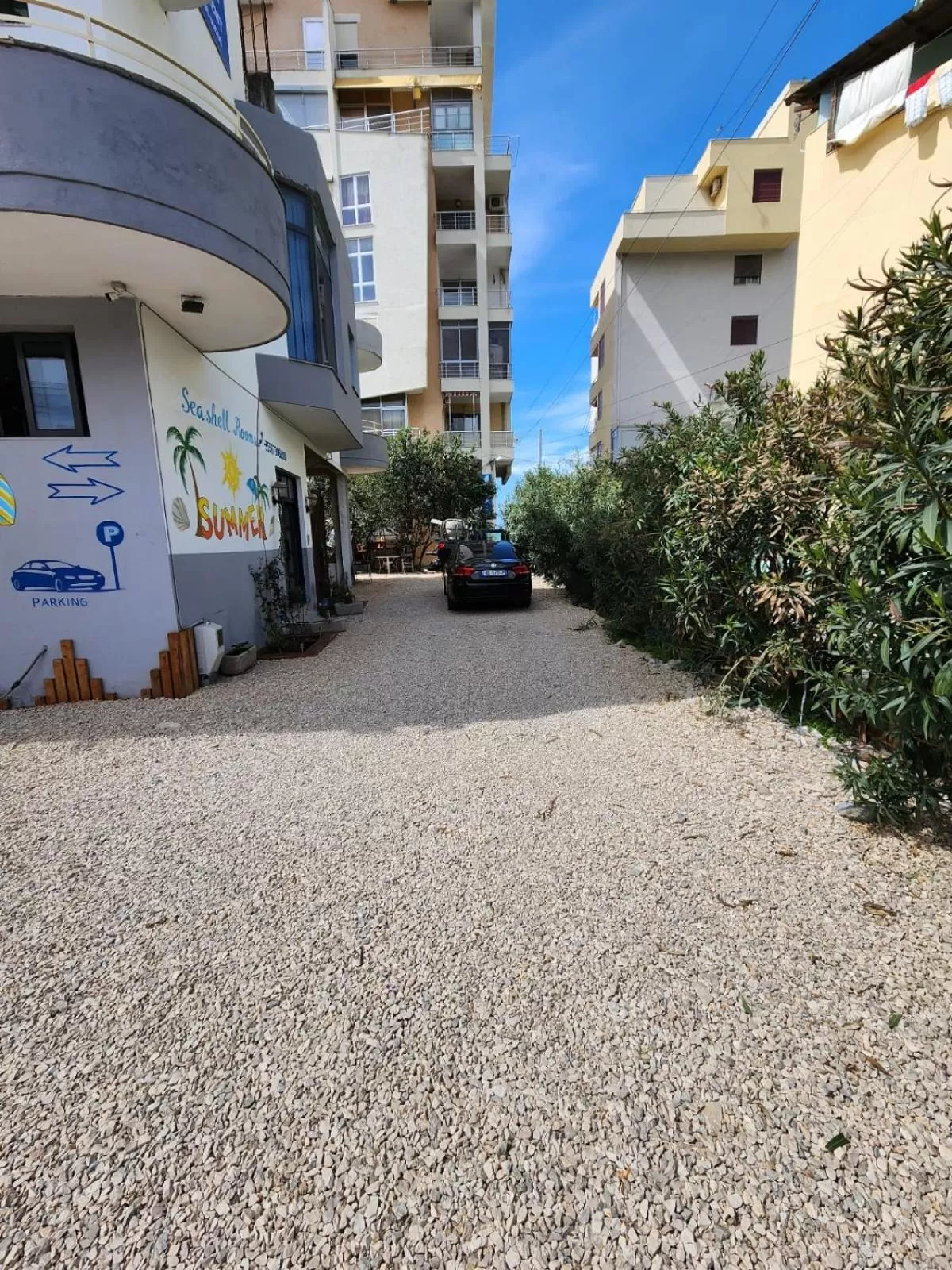 Parking, Property Building in Seashell Beach Rooms