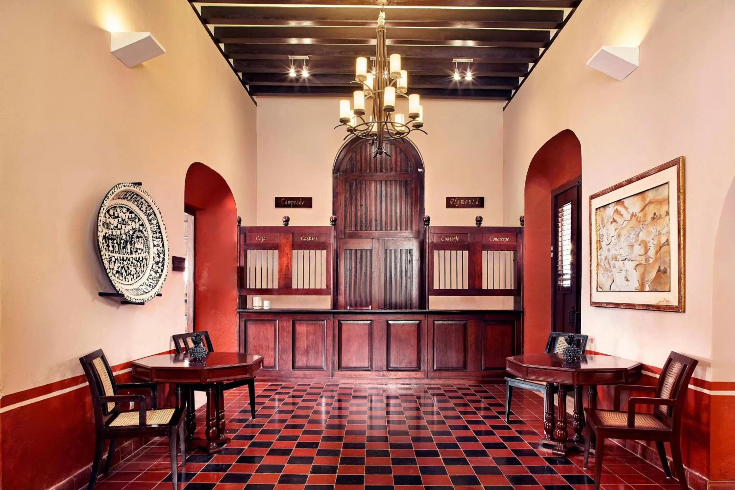 Lobby or reception in Hacienda Campeche