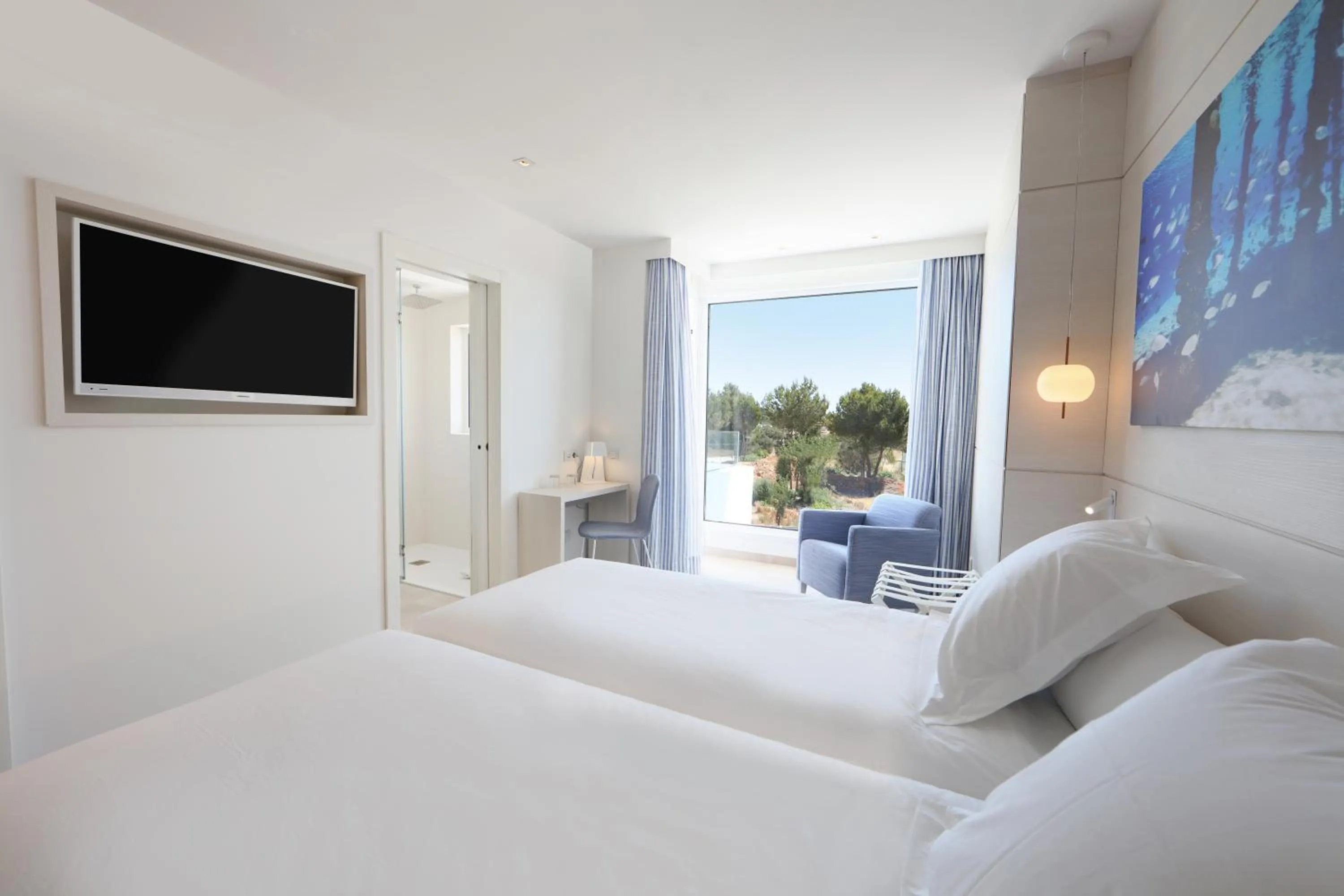 Bedroom, Bed in Iberostar Selection Santa Eulalia Adults-Only Ibiza