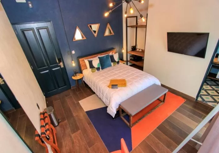 Bed in Antigua Trece Hotel Fusión & SPA