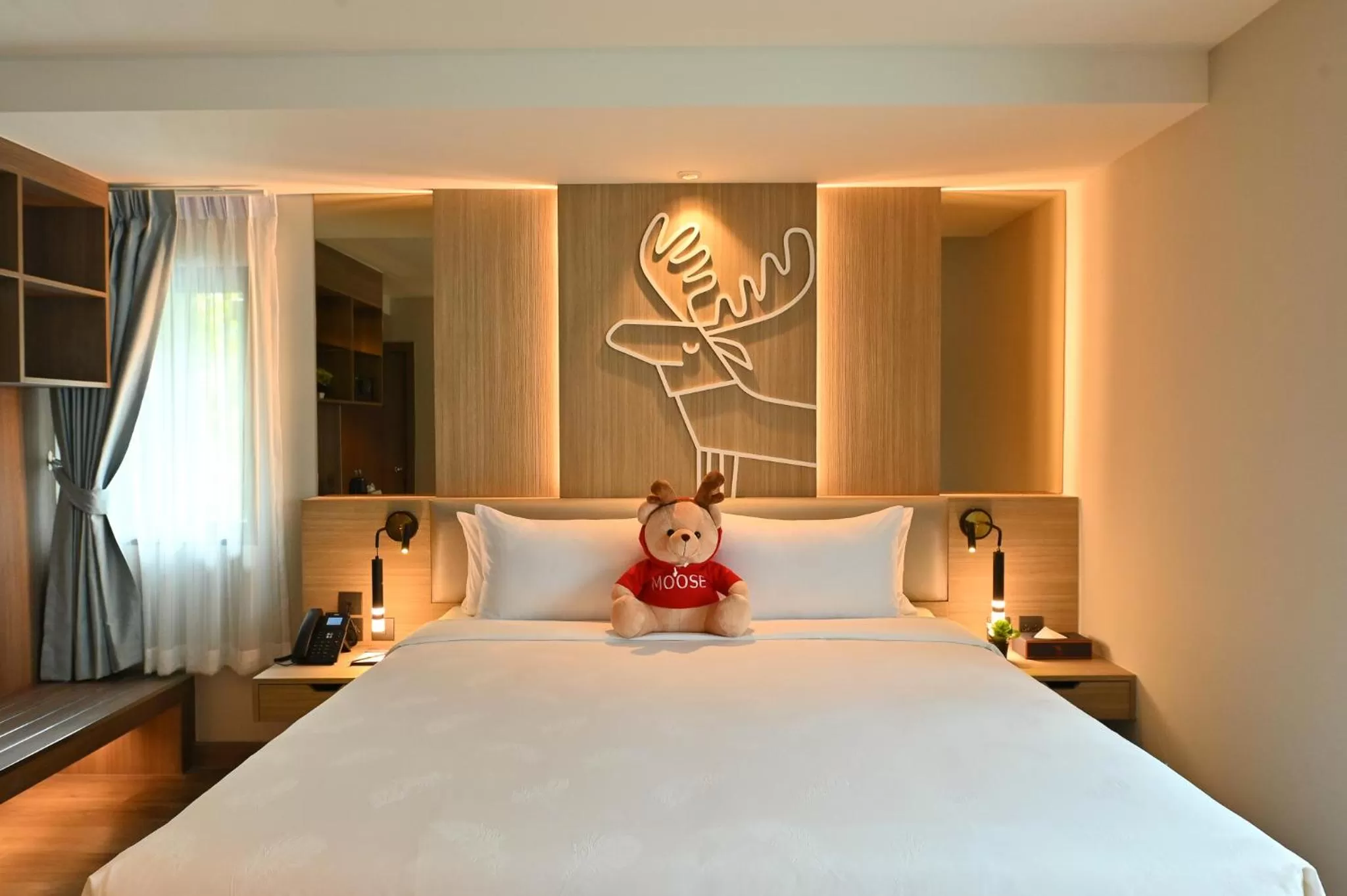 Bed in Moose Hotel Nimman