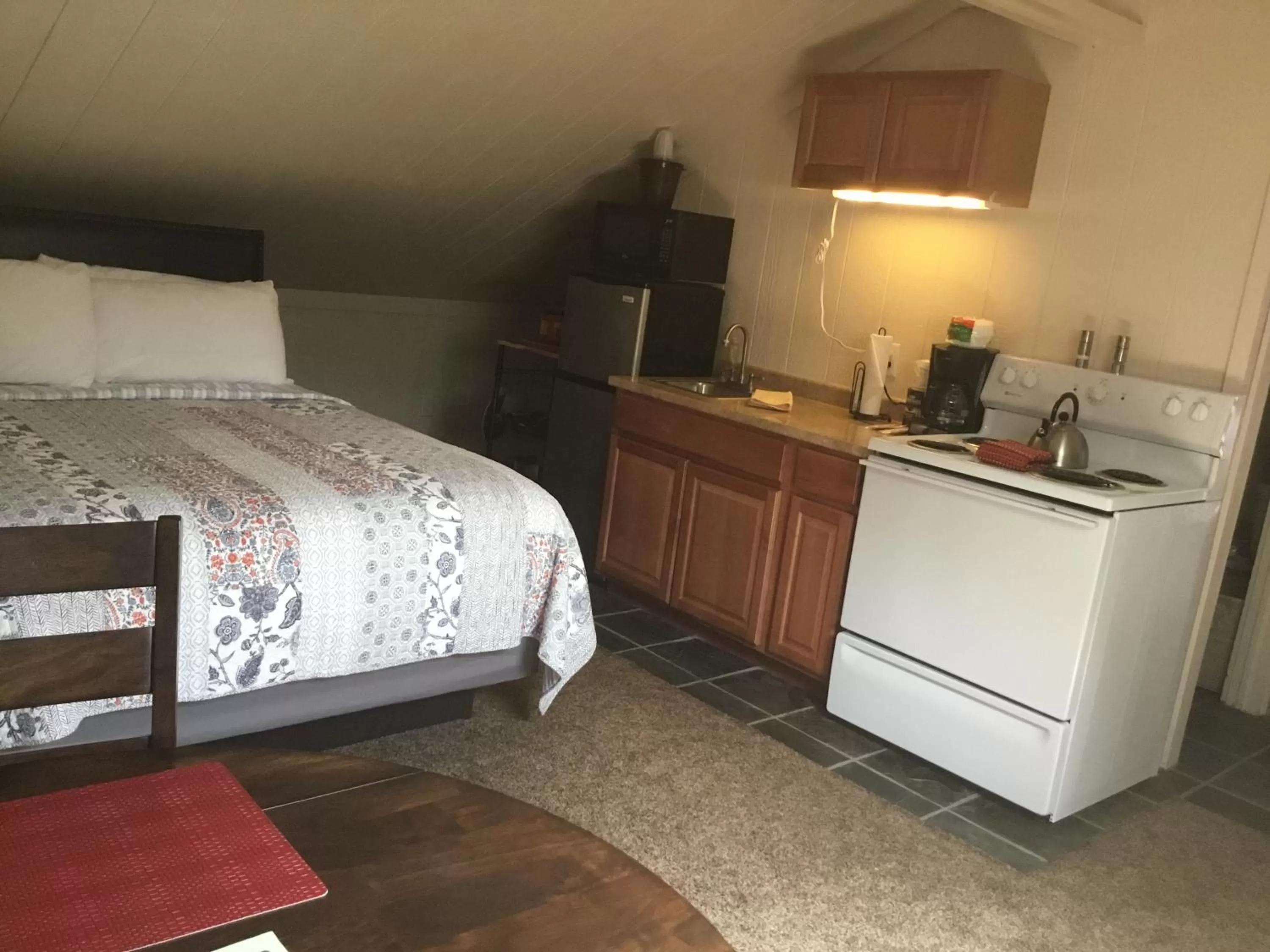 Kitchen or kitchenette, Bed in Timber Ridge Lodge Ouray