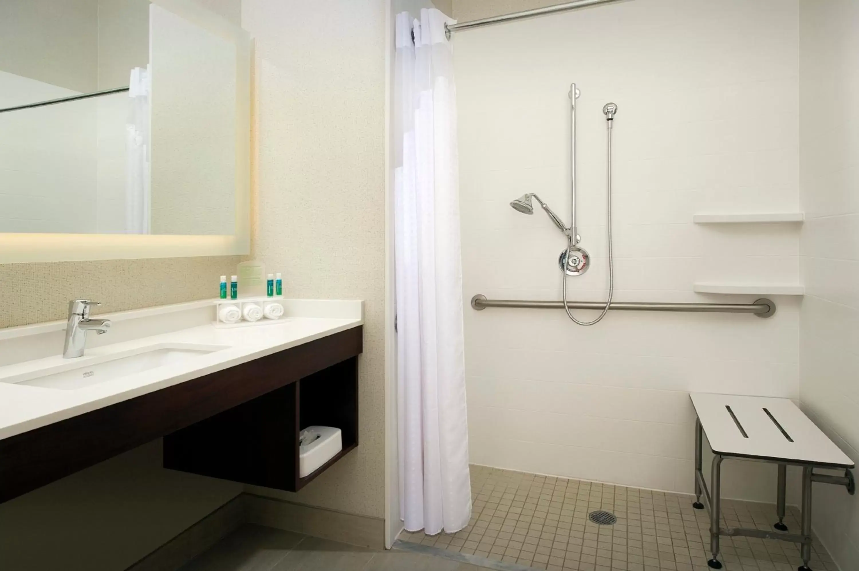 King Room - Disability Access Hearing Accessible Roll-in Shower in Holiday Inn Express & Suites Charlottesville - Ruckersville, an IHG Hotel King Room - Disability Access Hearing Accessible Roll-in Shower in Holiday Inn Express & Suites Charlottesville - Ruckersville, an IHG Hotel