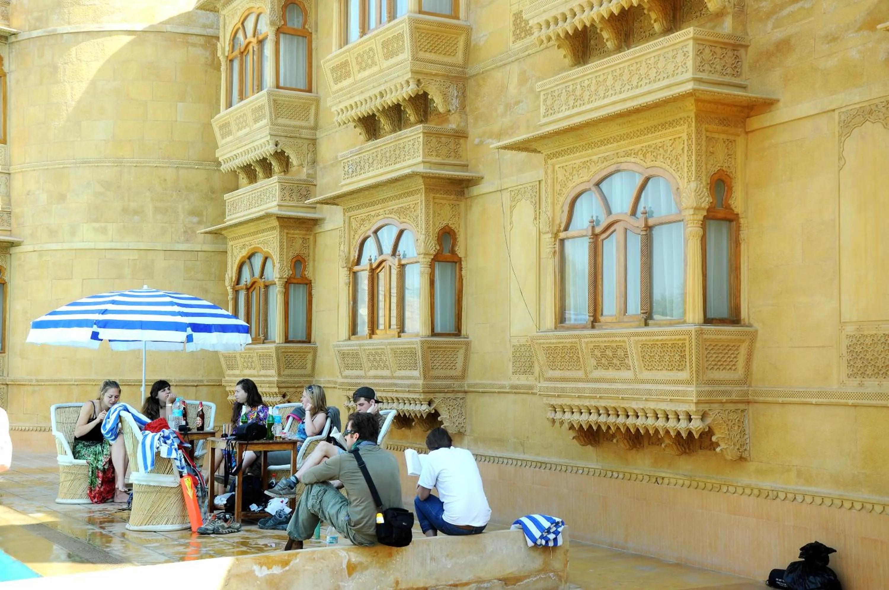 group of guests in Hotel Golden Haveli