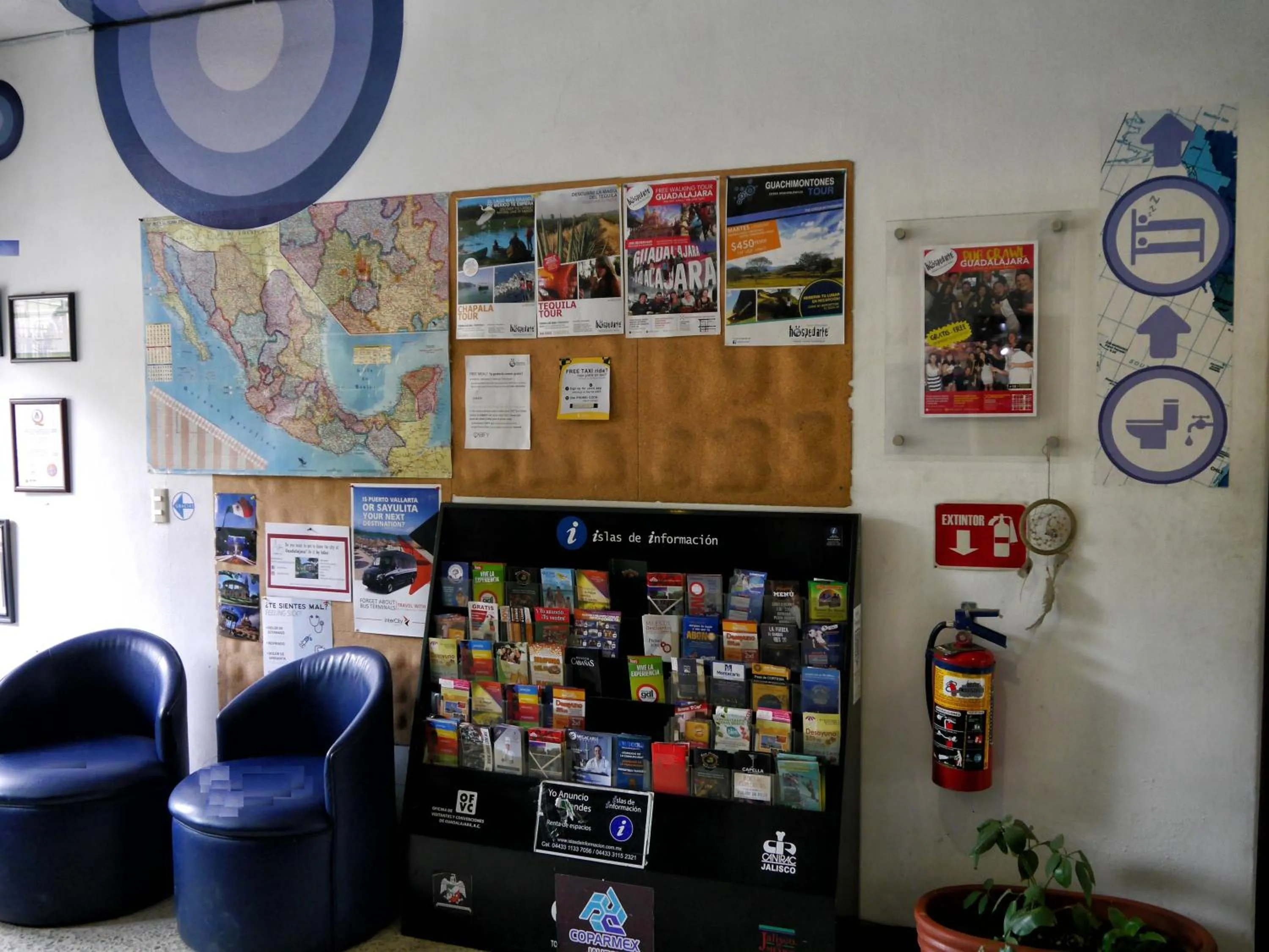 Lobby or reception in Hostel Hospedarte Chapultepec