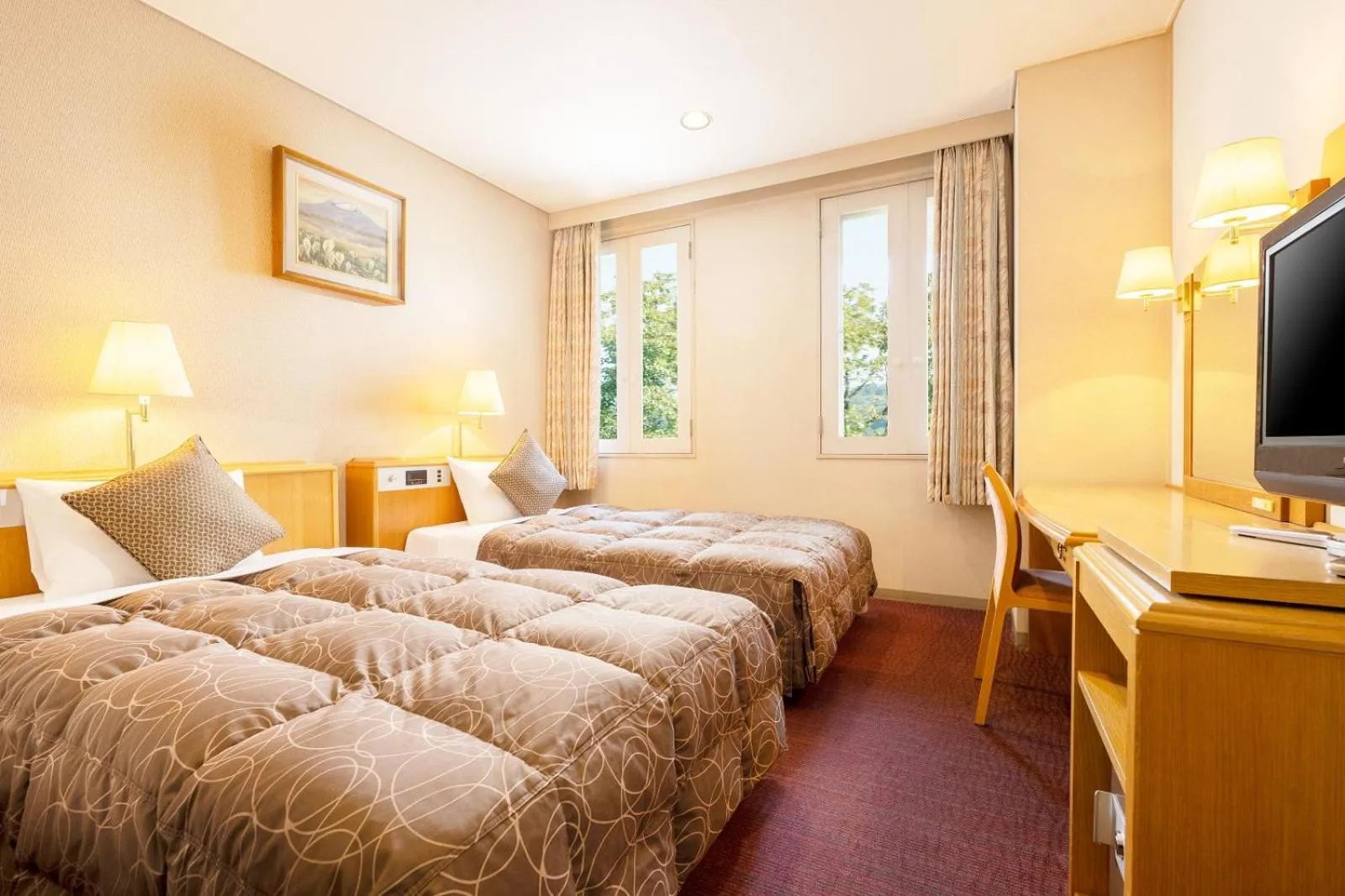 Bed in KAMENOI HOTEL Fukui