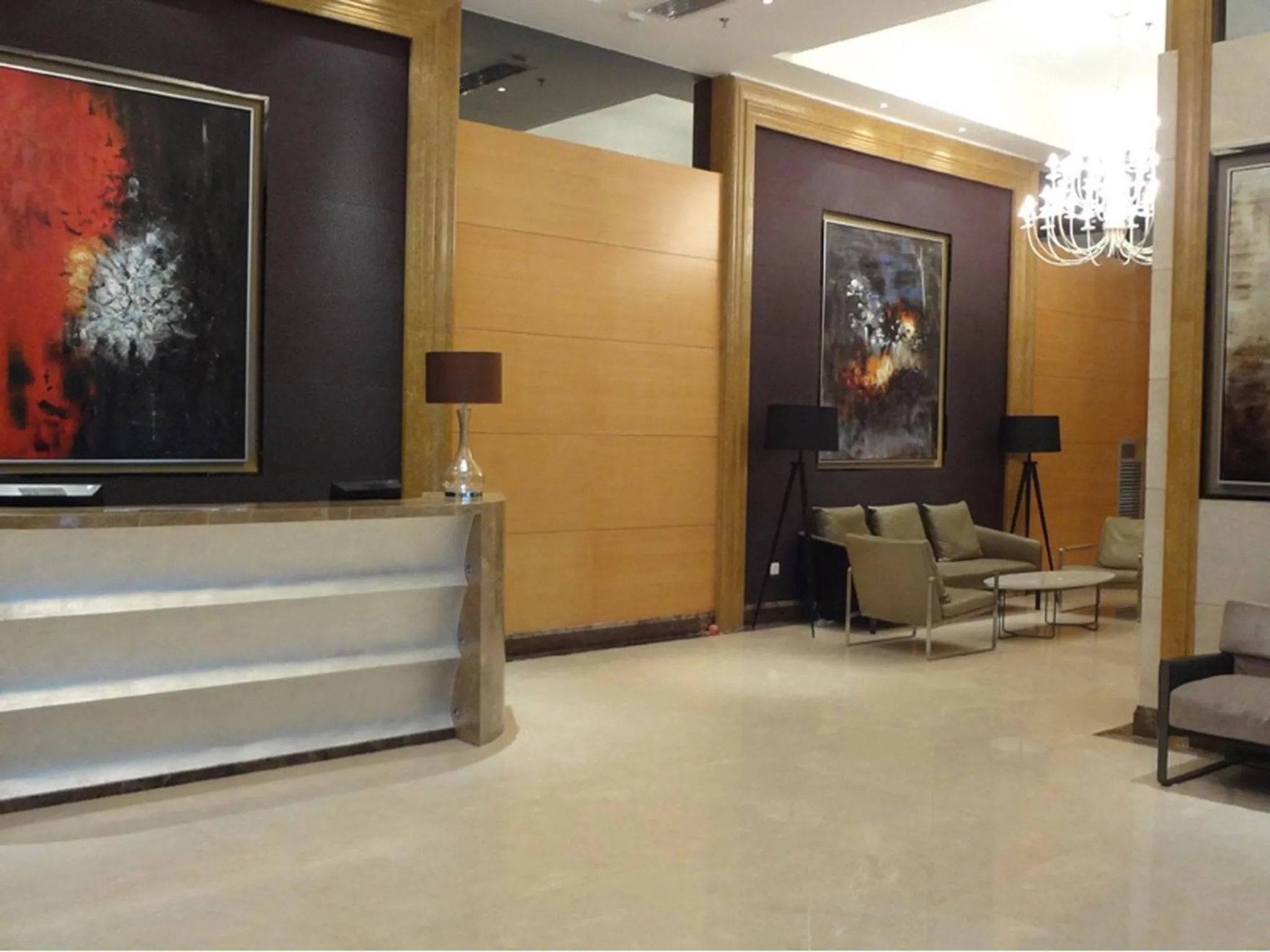 Lobby or reception in 广州丹顿行政公寓-Dan Executive Apartment Guangzhou Zhujiang New Town