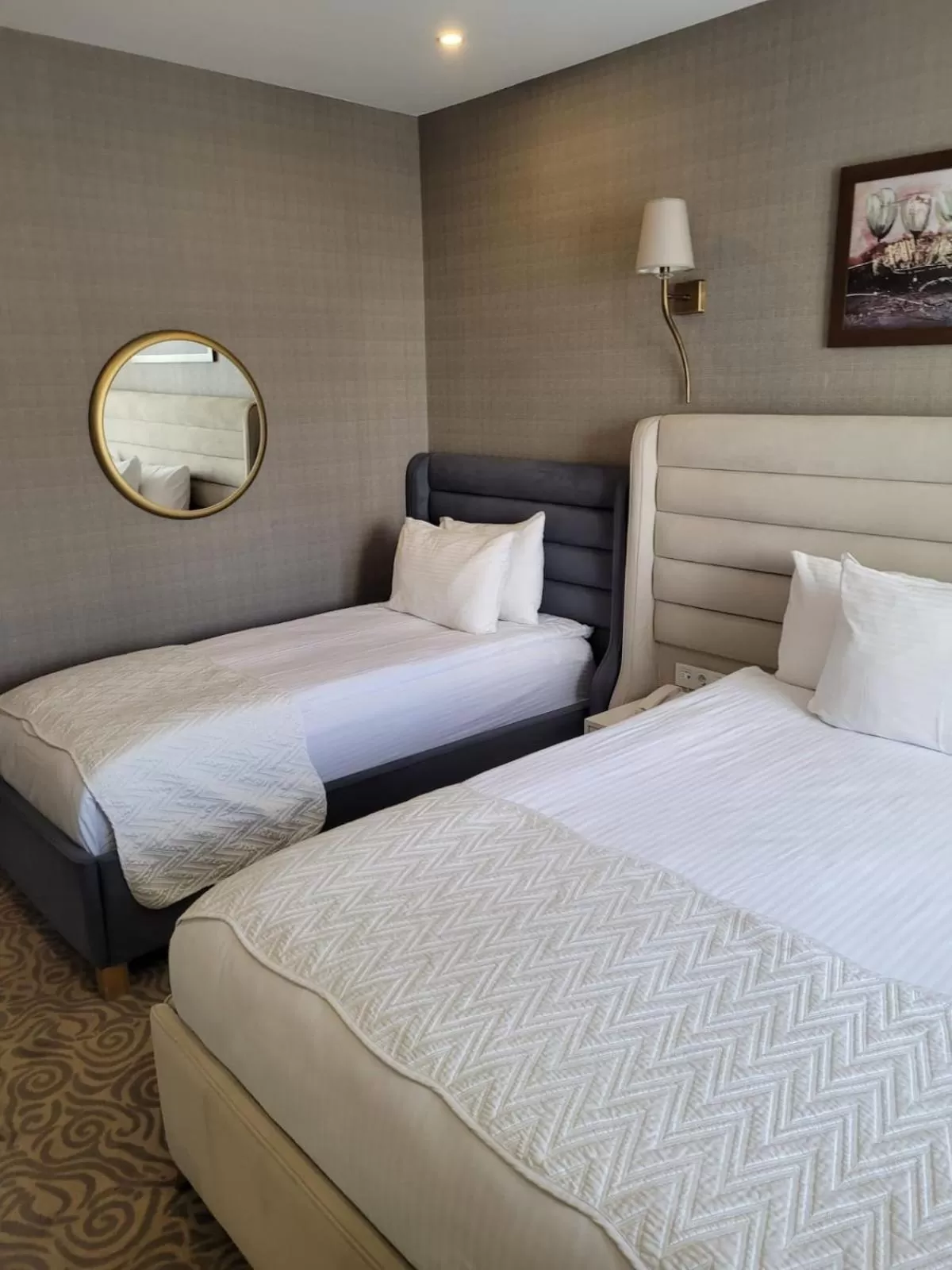 Bed in Mr BEYAZ HOTEL