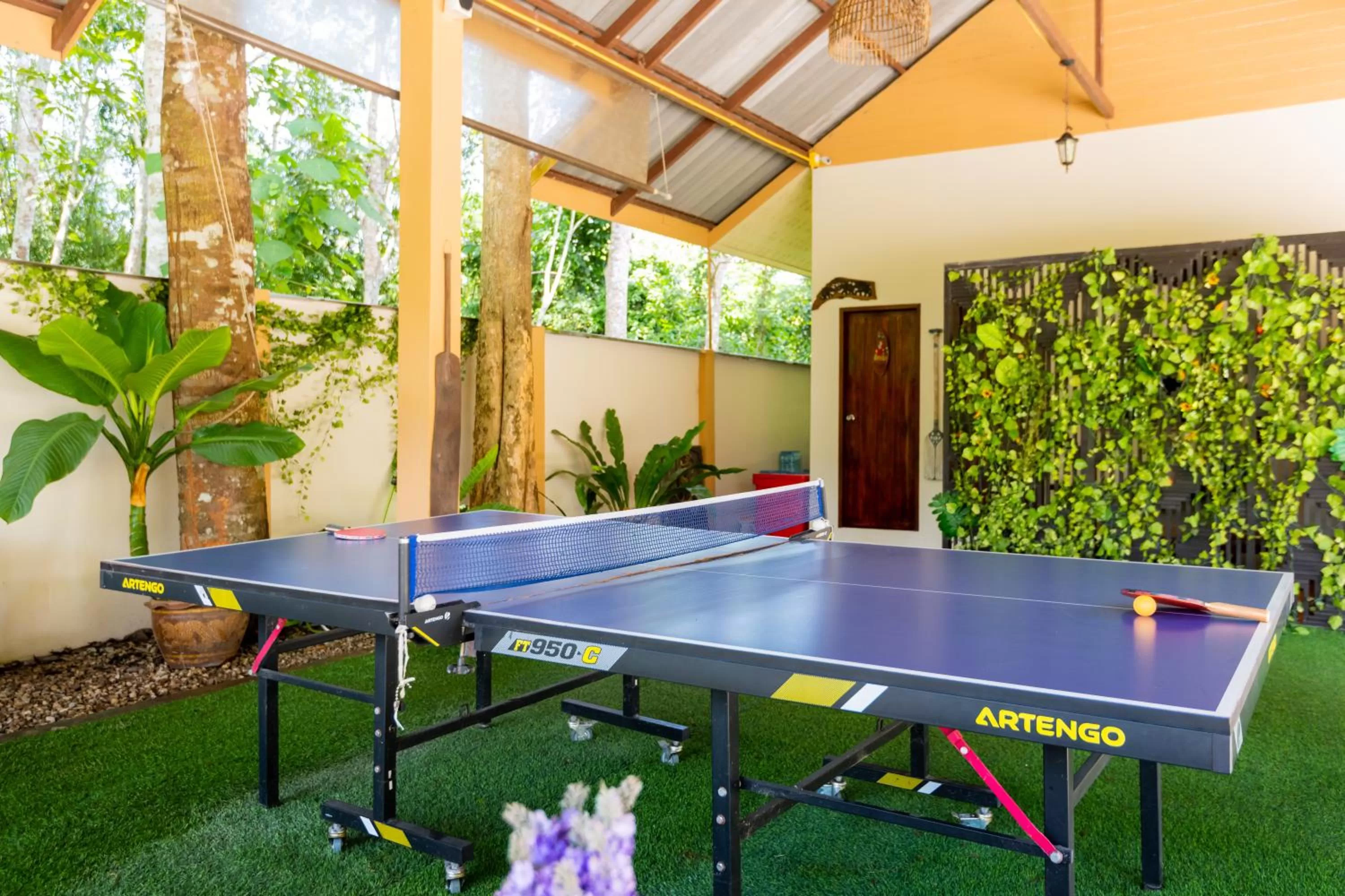 Table tennis in Khao Sok River Home Resort
