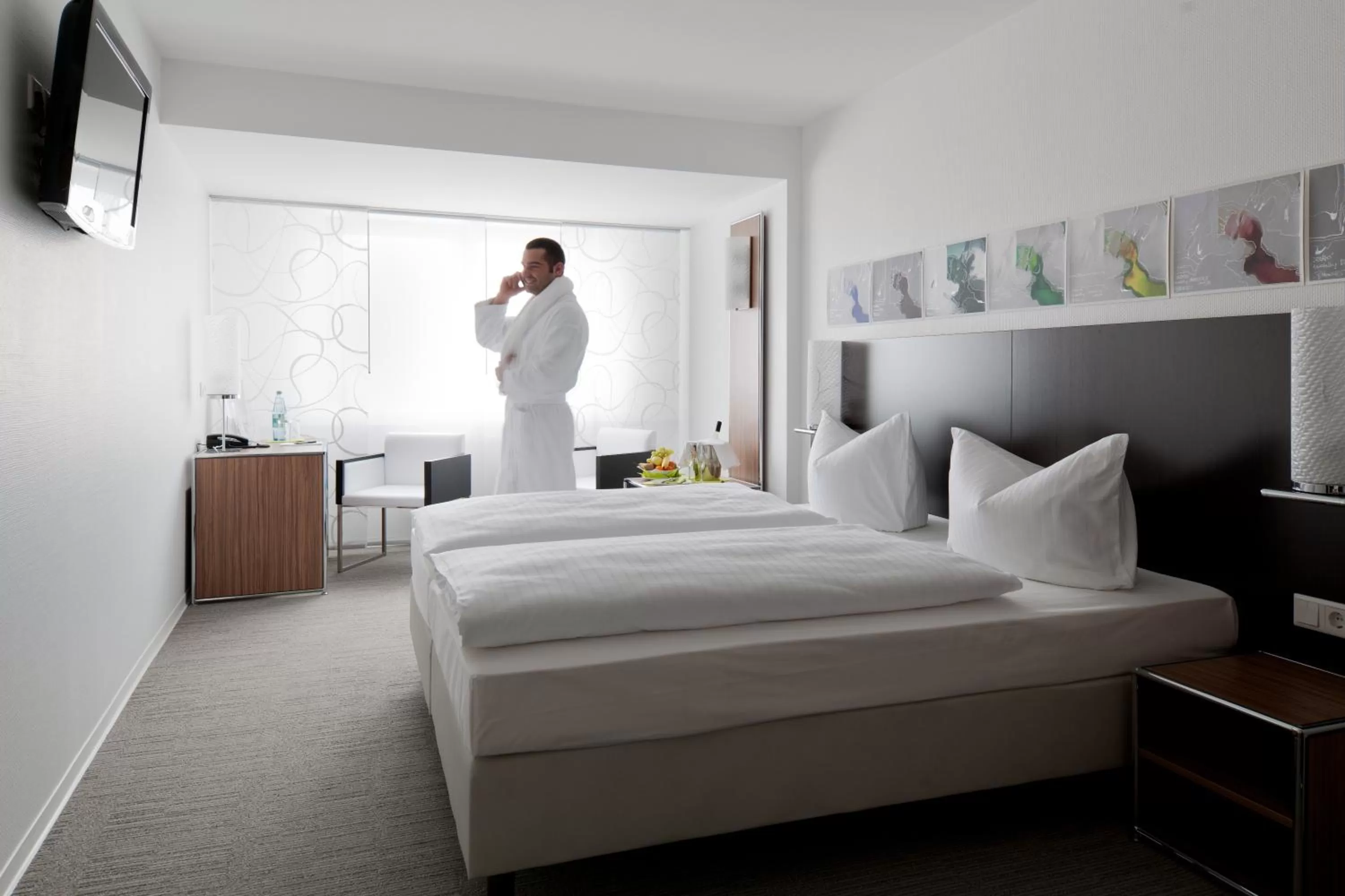 Bed in Panorama Hotel Schweinfurt