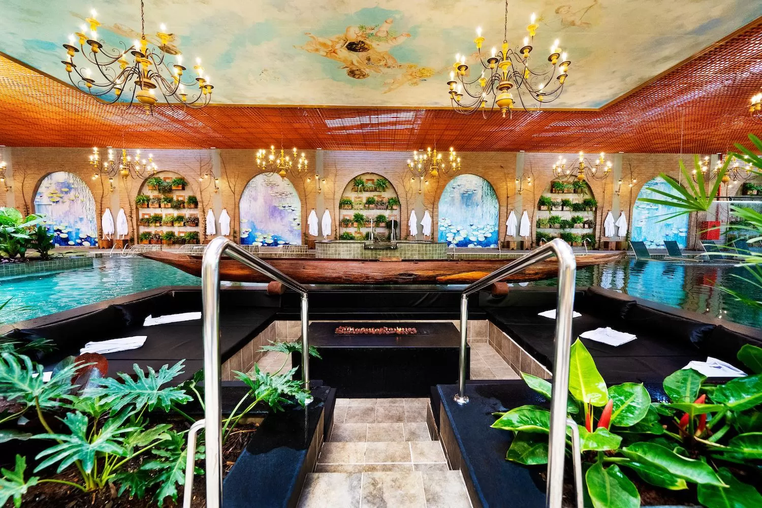 Pool view in Hotel Villa Lobos Spa Romantik