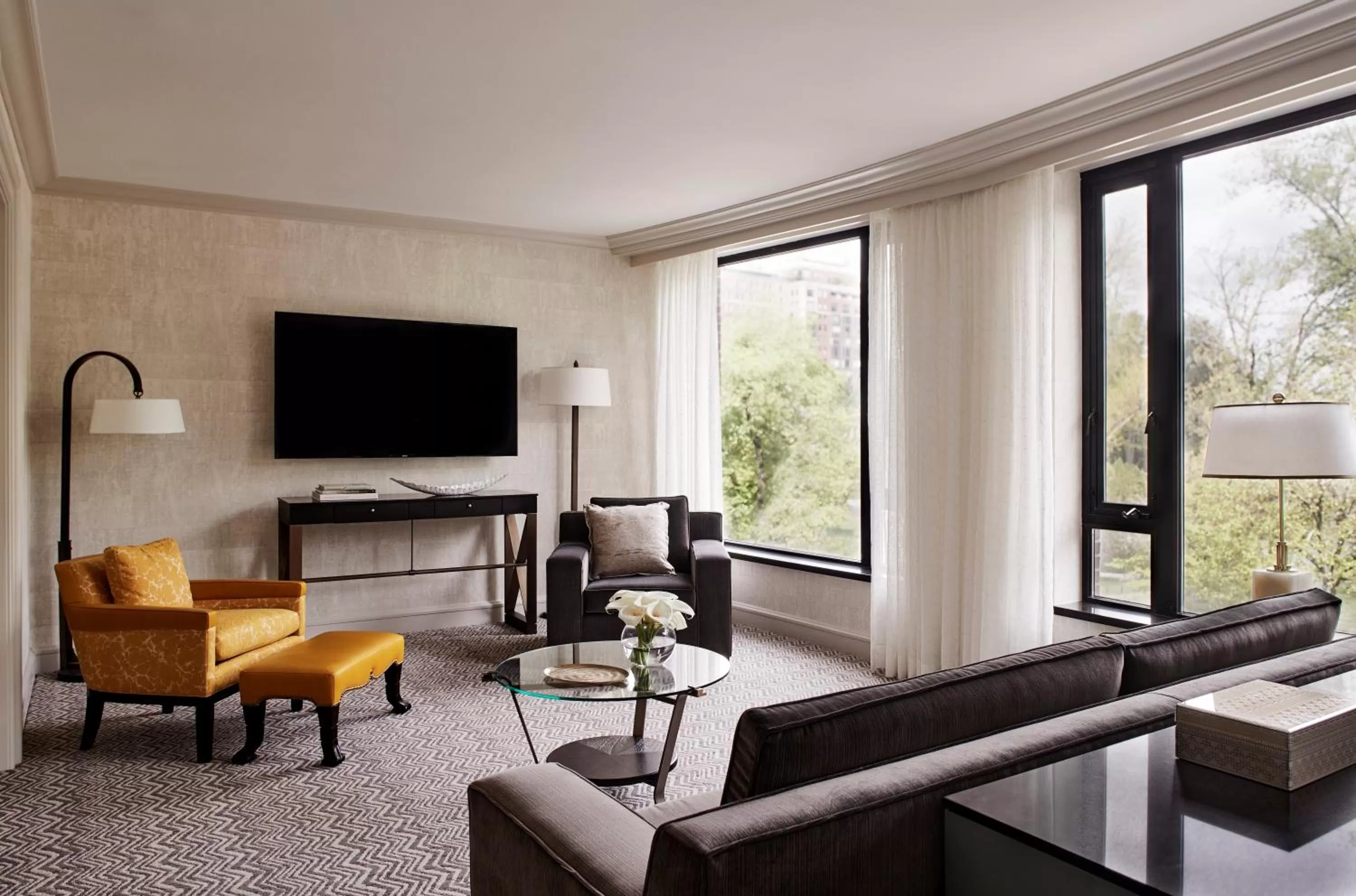 Living room in Four Seasons Boston