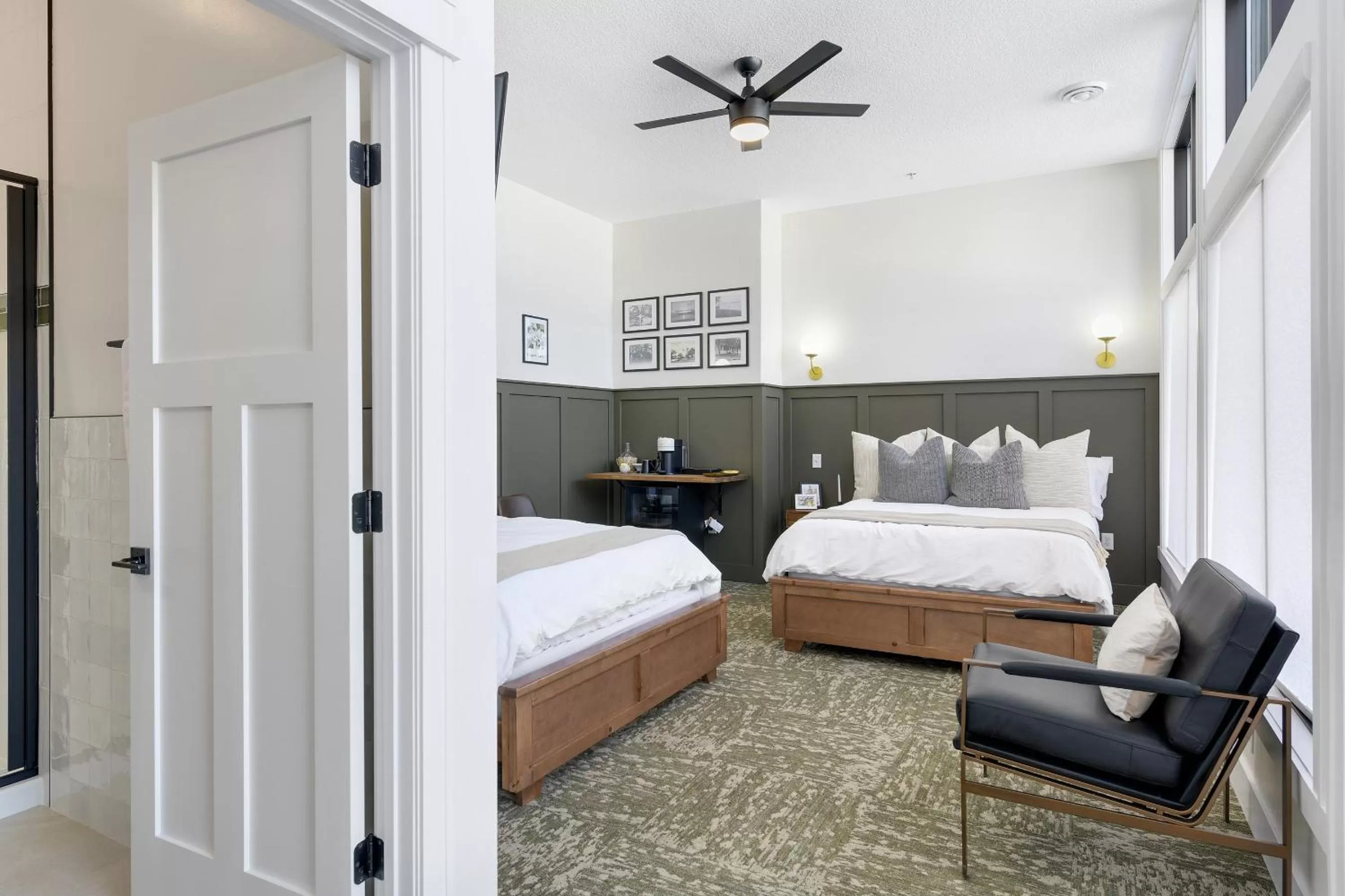 Bed in Balsam Lake Lodge