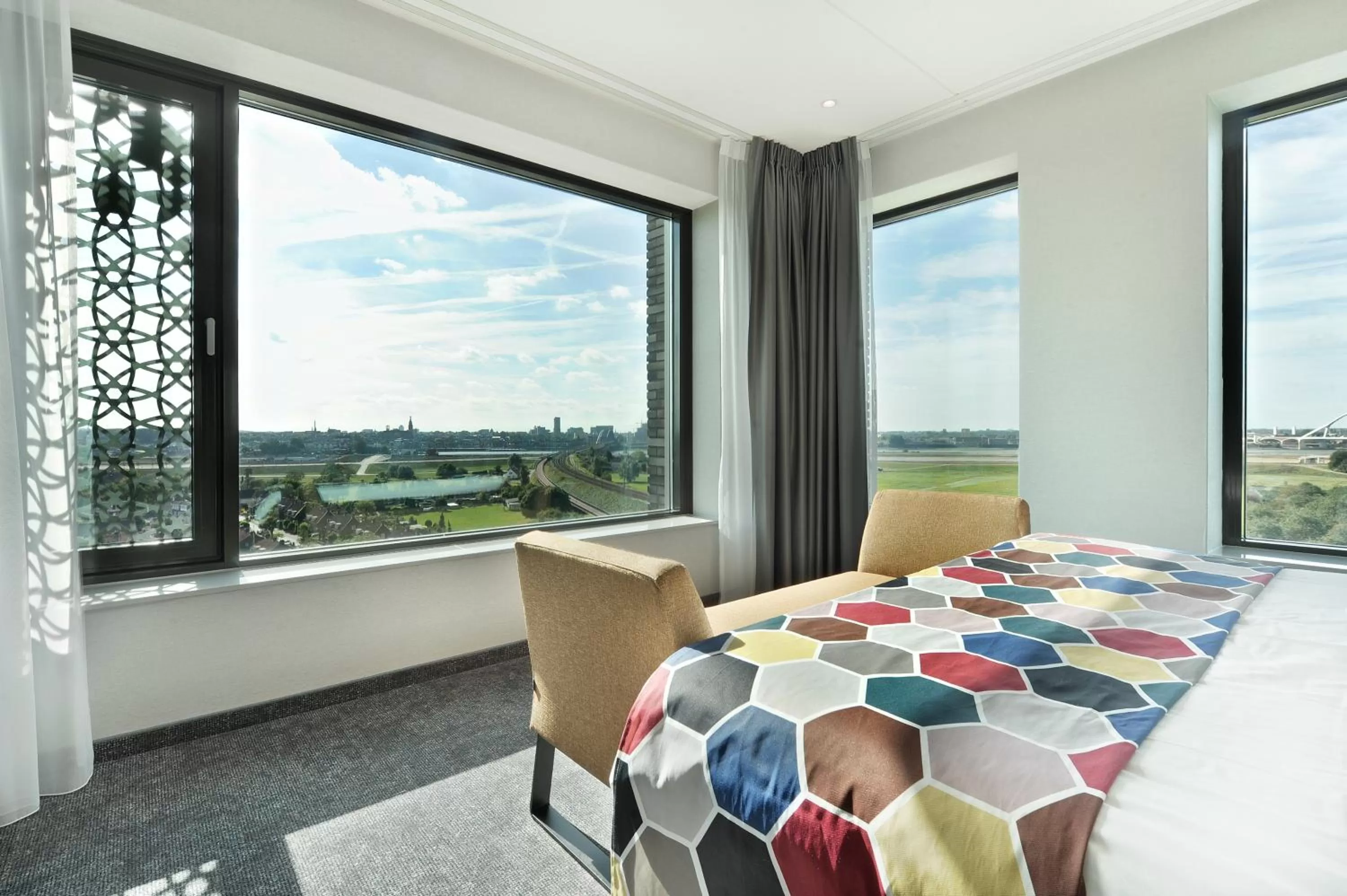 View (from property/room), Bed in Van der Valk Hotel Nijmegen-Lent