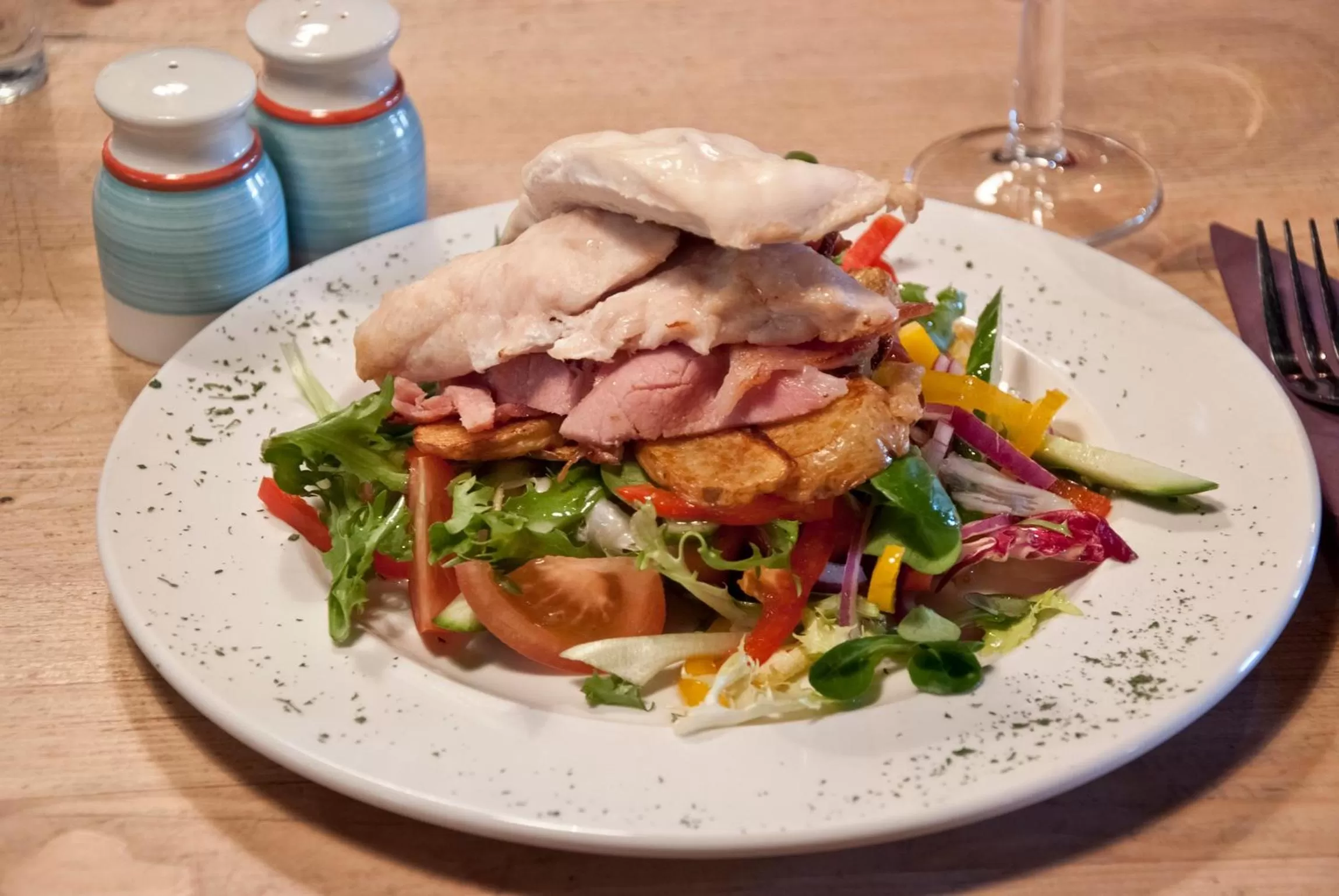 Food close-up in Tricky's Hotel