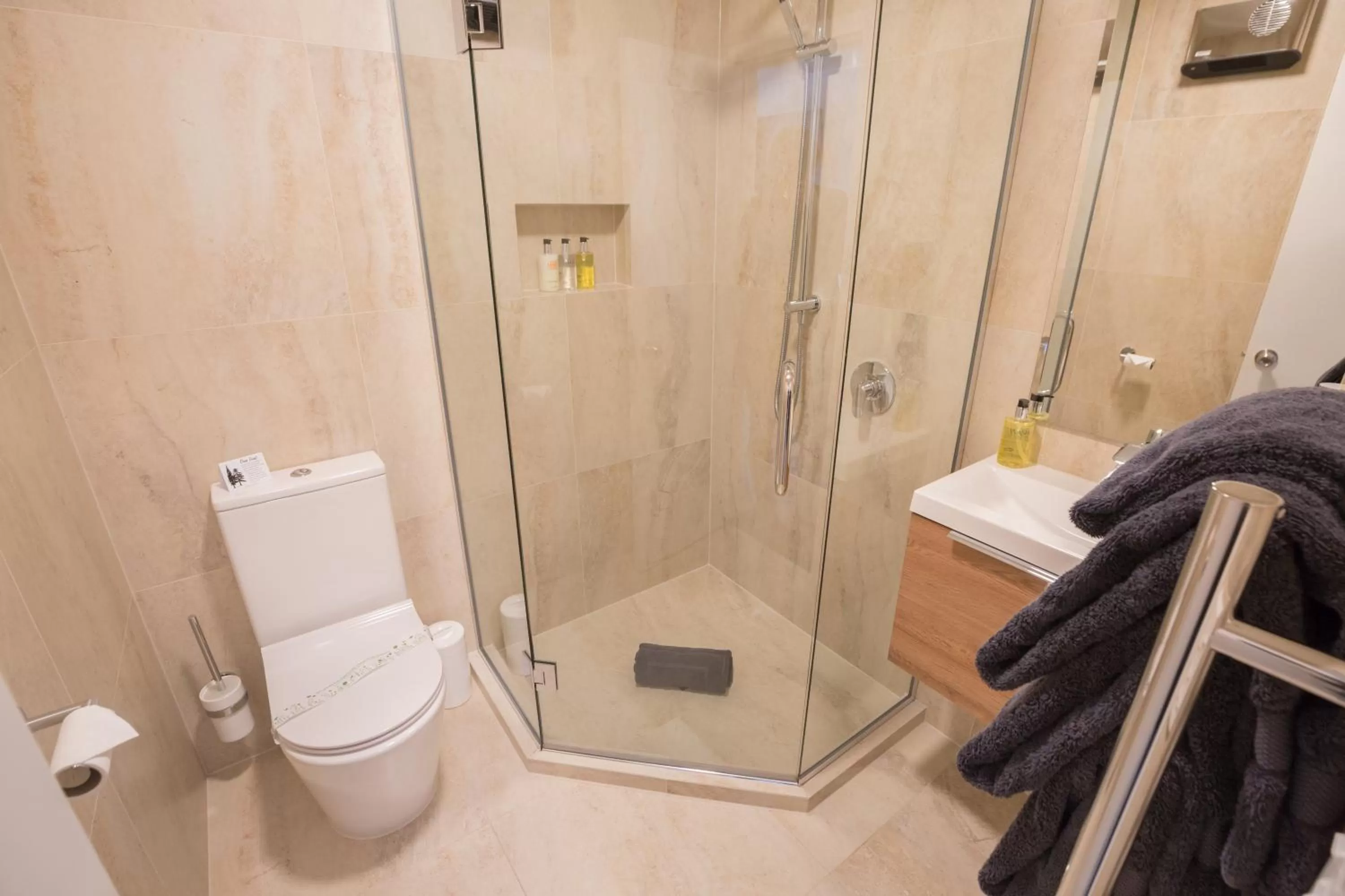 Shower in Lomond Lodge Motel & Apartments