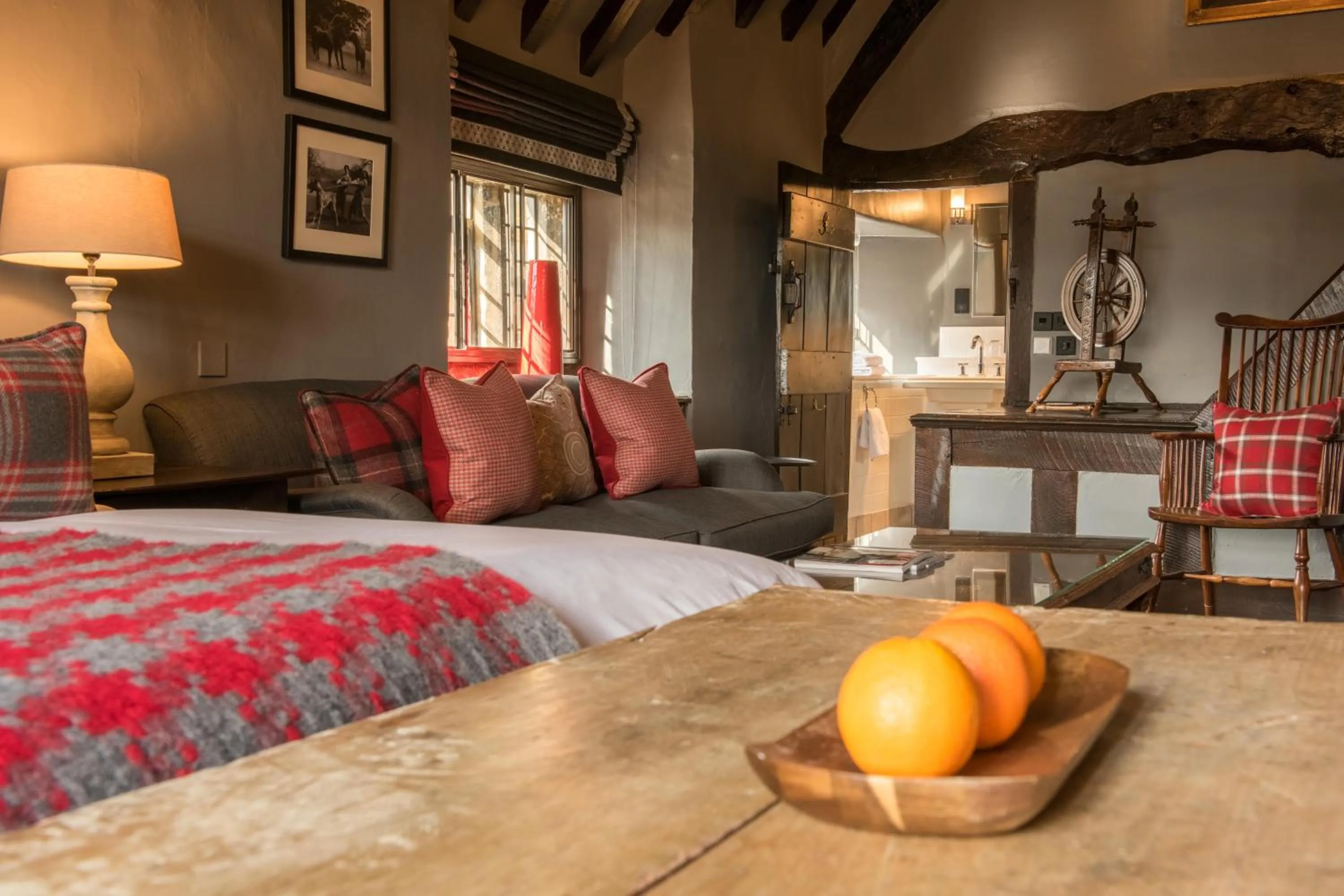 Seating area, Bed in The Lygon Arms - an Iconic Luxury Hotel