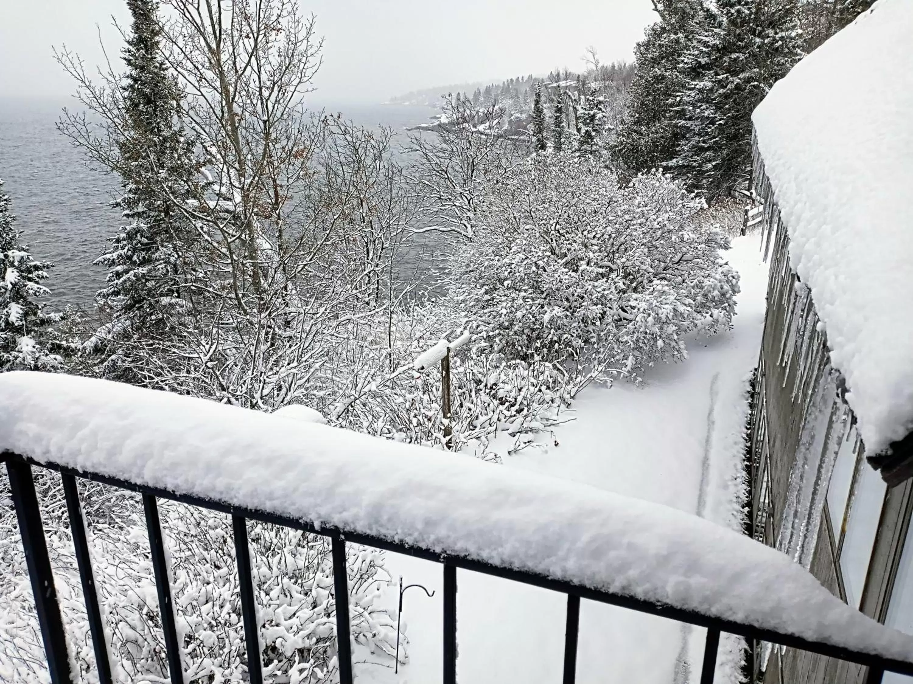 Natural landscape, Winter in Cliff Dweller on Lake Superior