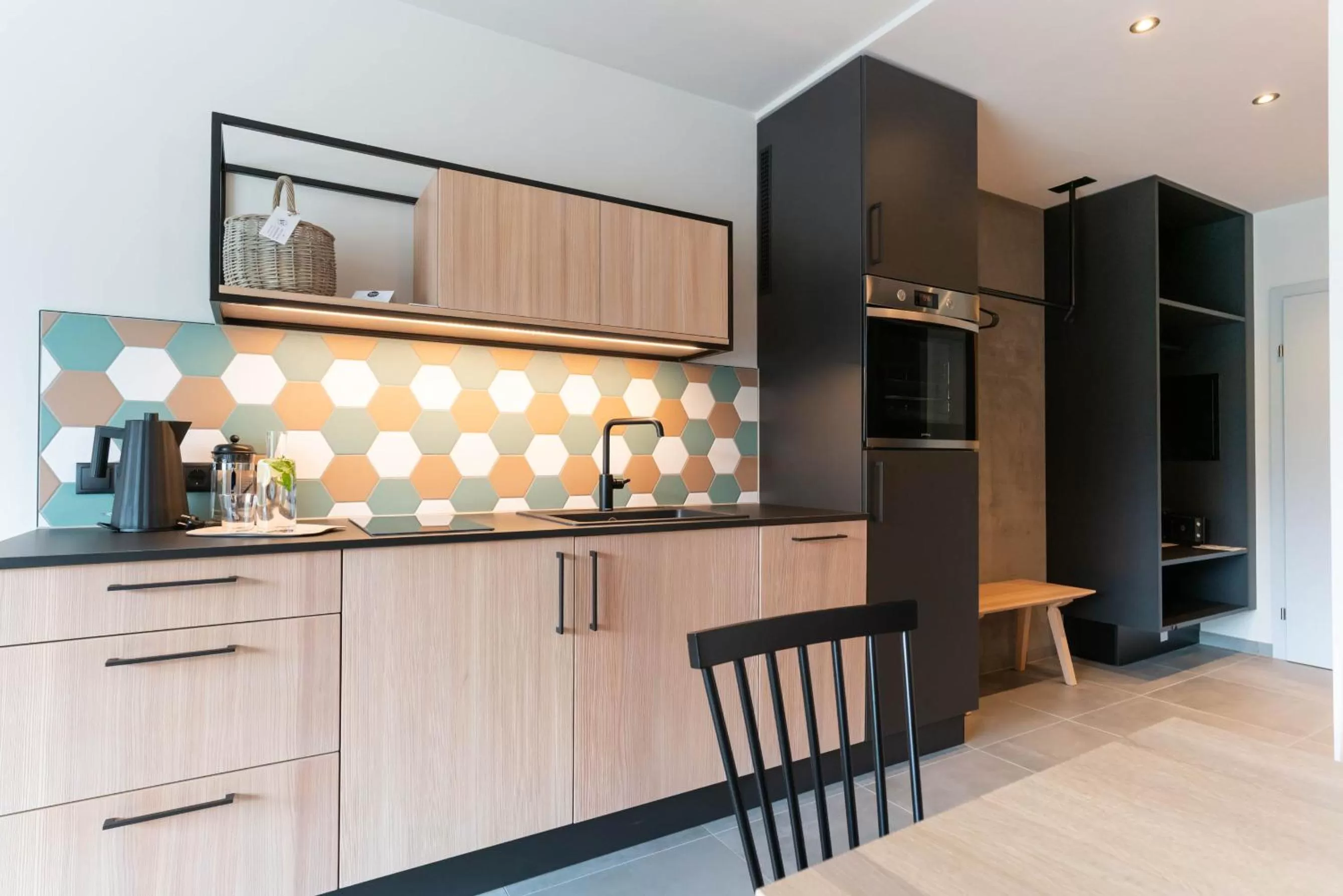 Kitchen/Kitchenette in Apart & Suiten Hotel WEIDEN