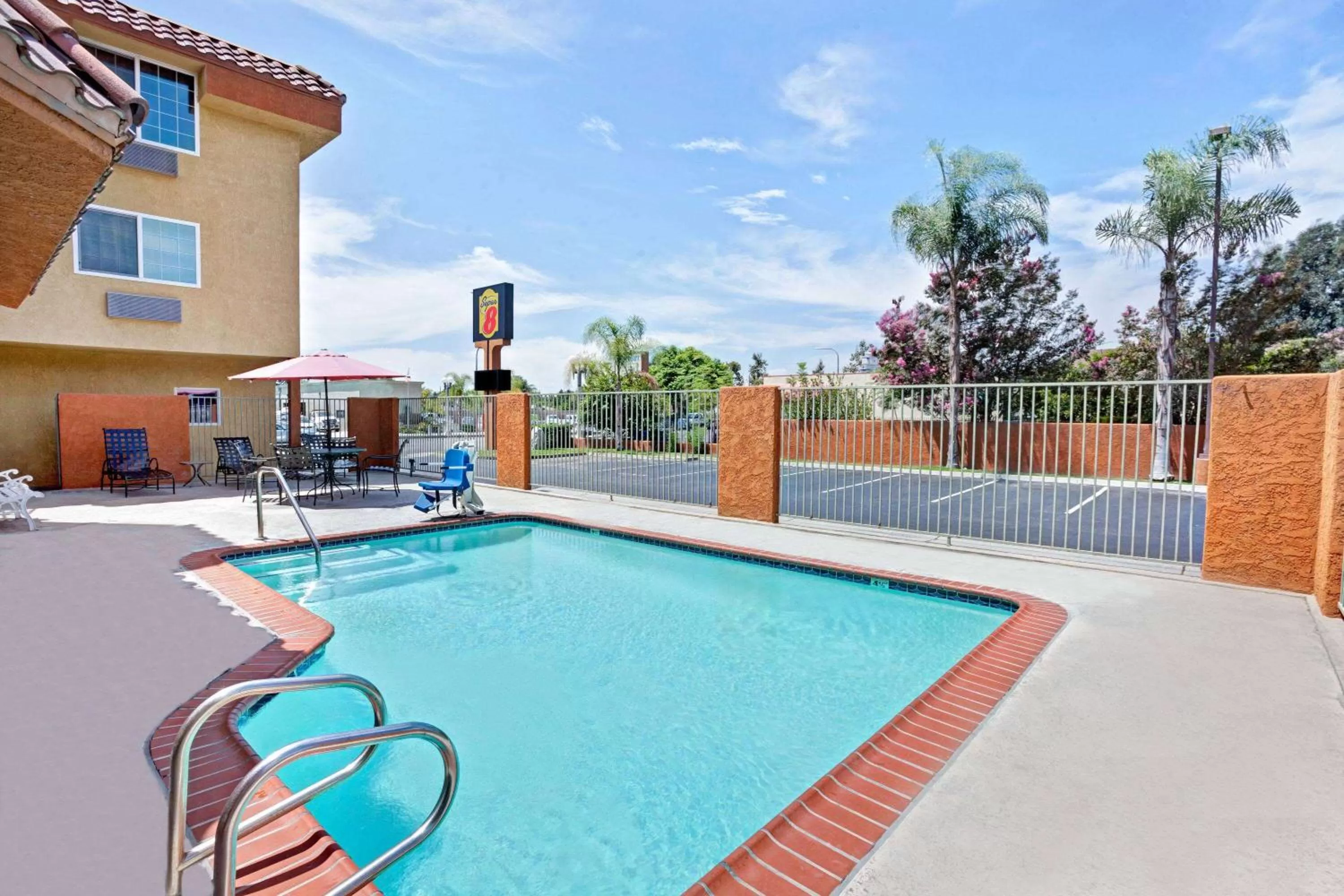 Pool view in Super 8 by Wyndham Cypress Buena Park Area