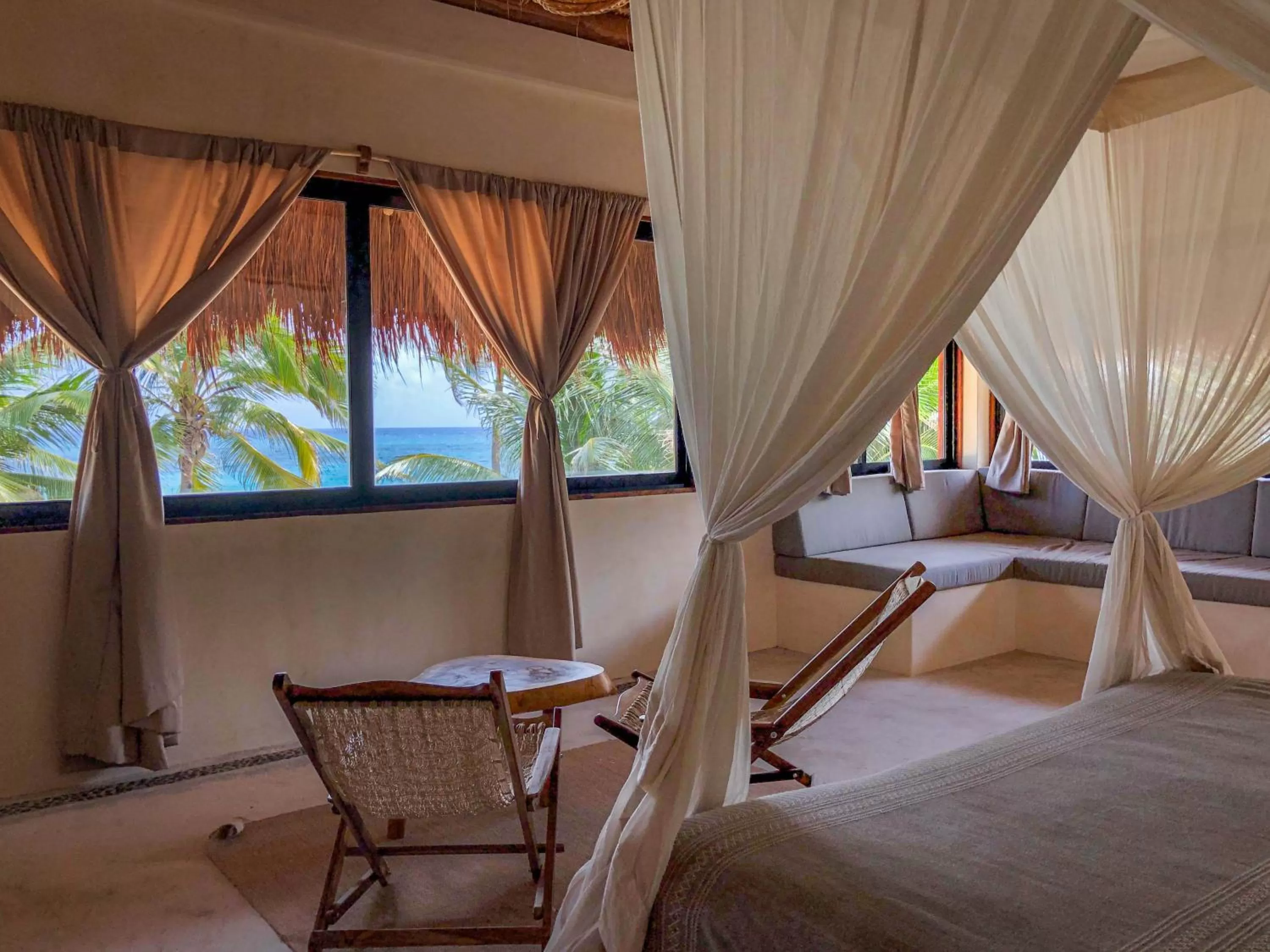 View (from property/room), Bed in Diamante K - Inside Tulum National Park