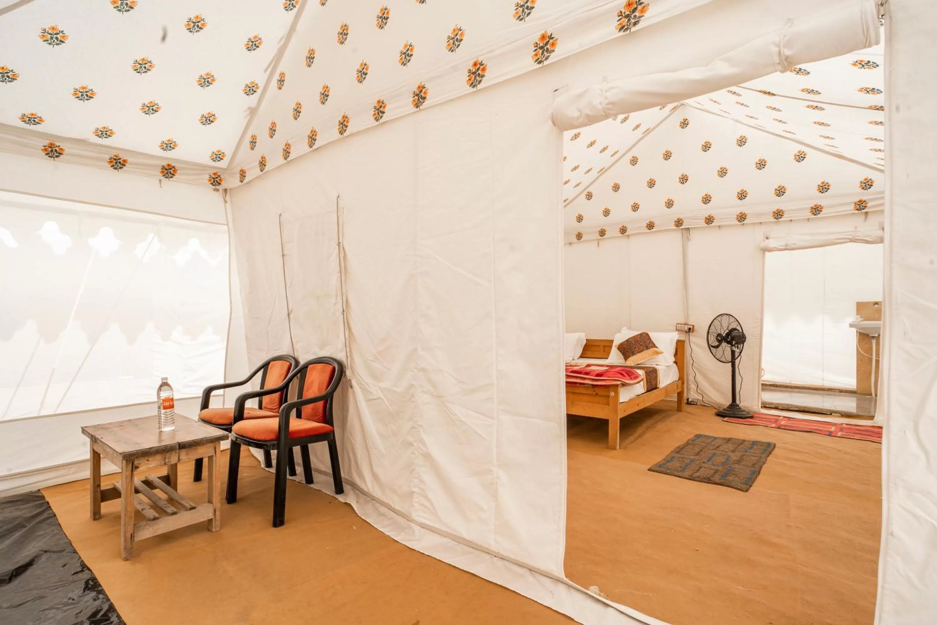 Seating area in Bhati Desert Camp Sam