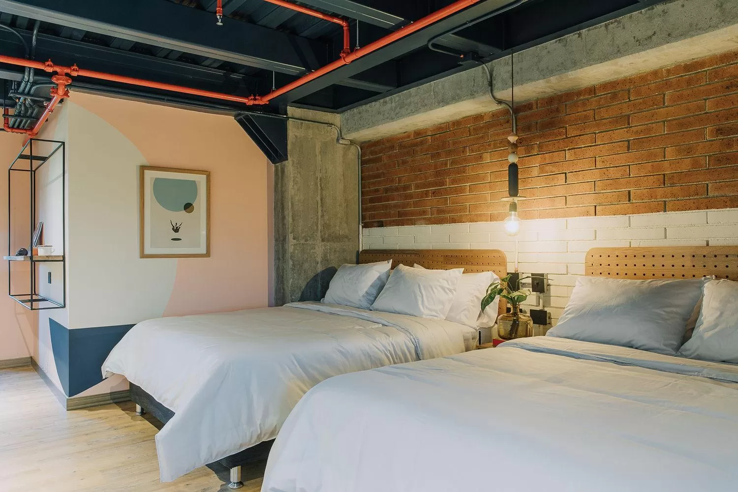 Bed in The Somos Beats Hotel & Rooftop