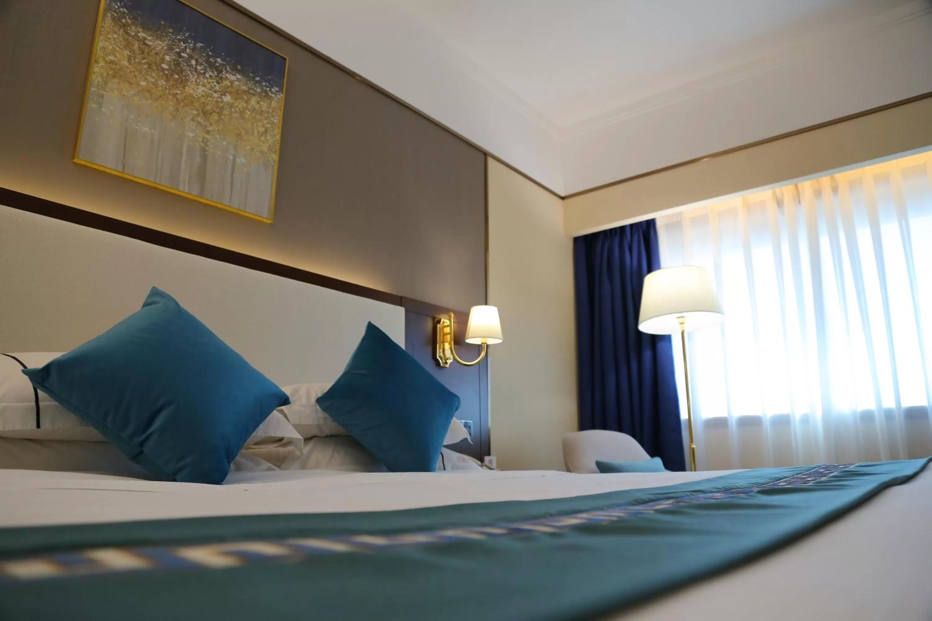 Decorative detail, Bed in Asia International Hotel Guangdong