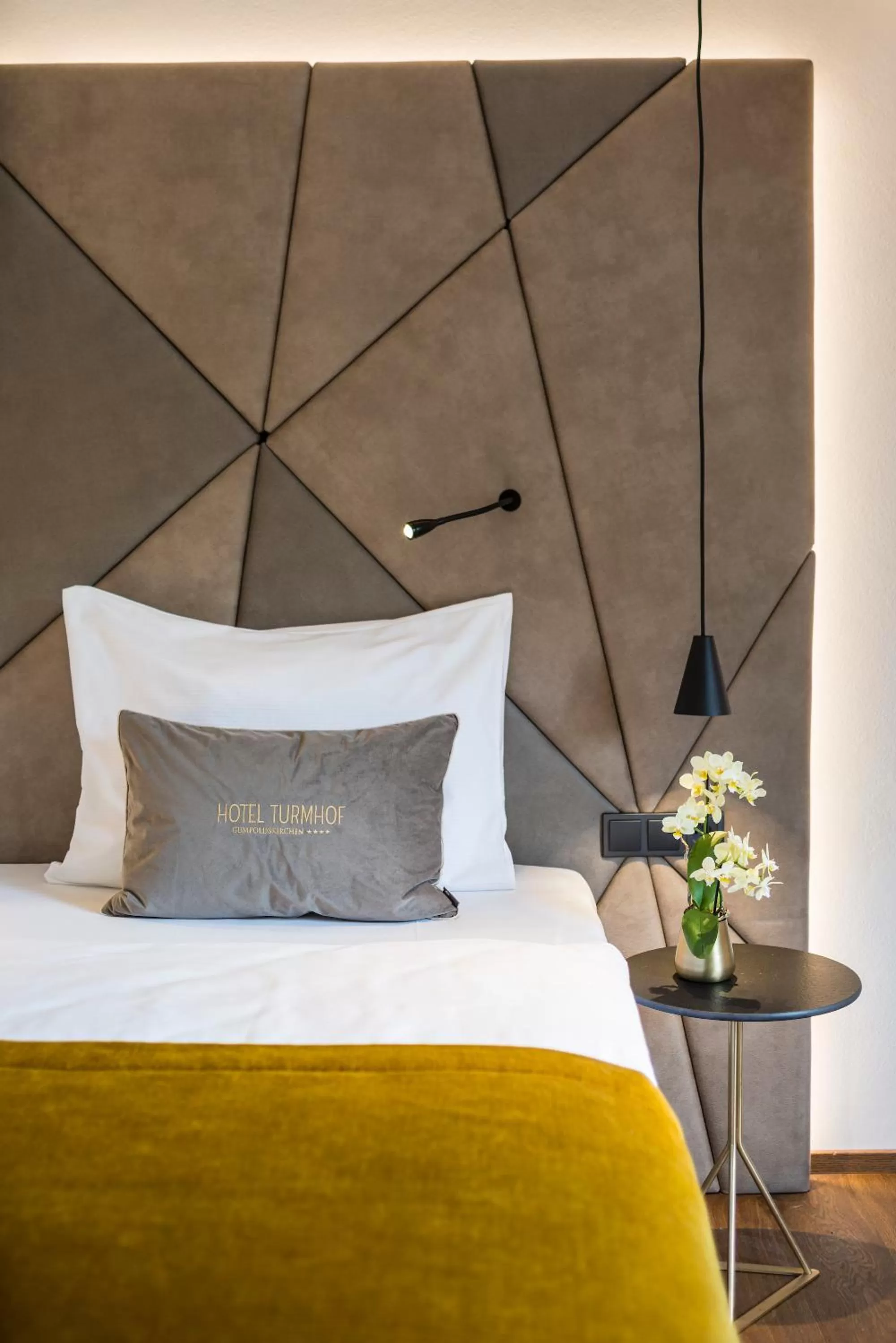 Bed in Hotel Turmhof