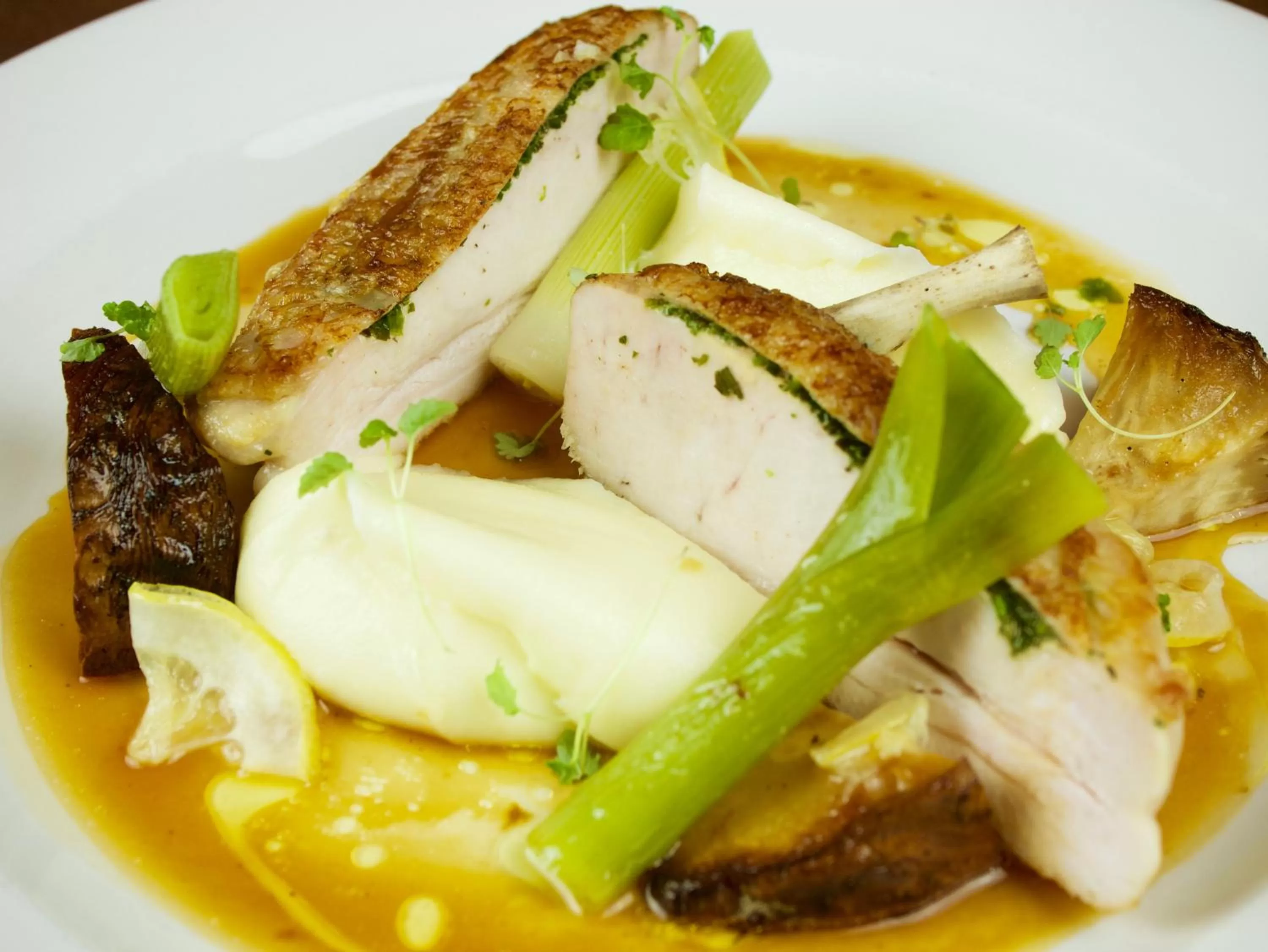 Food close-up in The Greyhound Inn