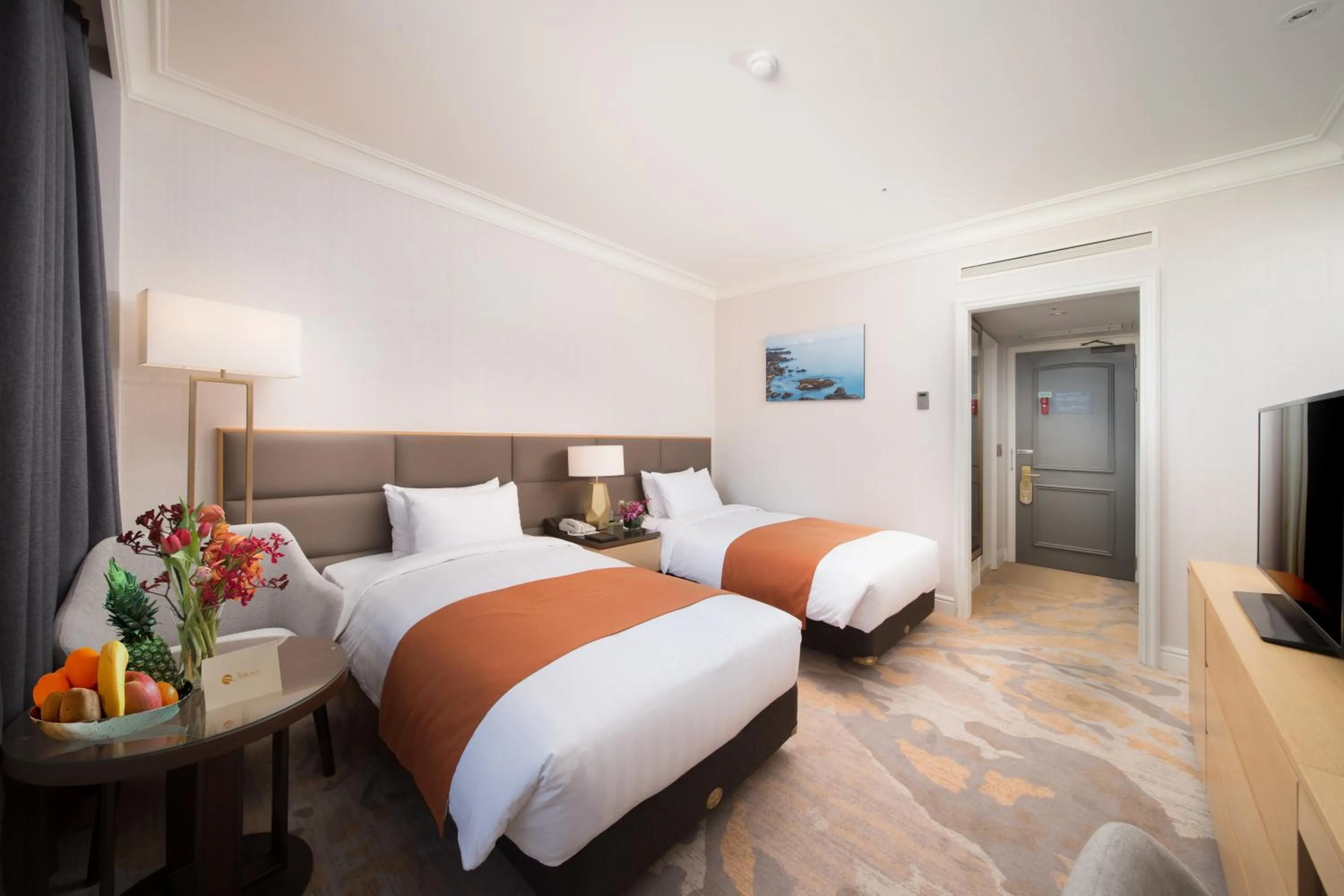 Bed in Jeju Sun Hotel & Casino