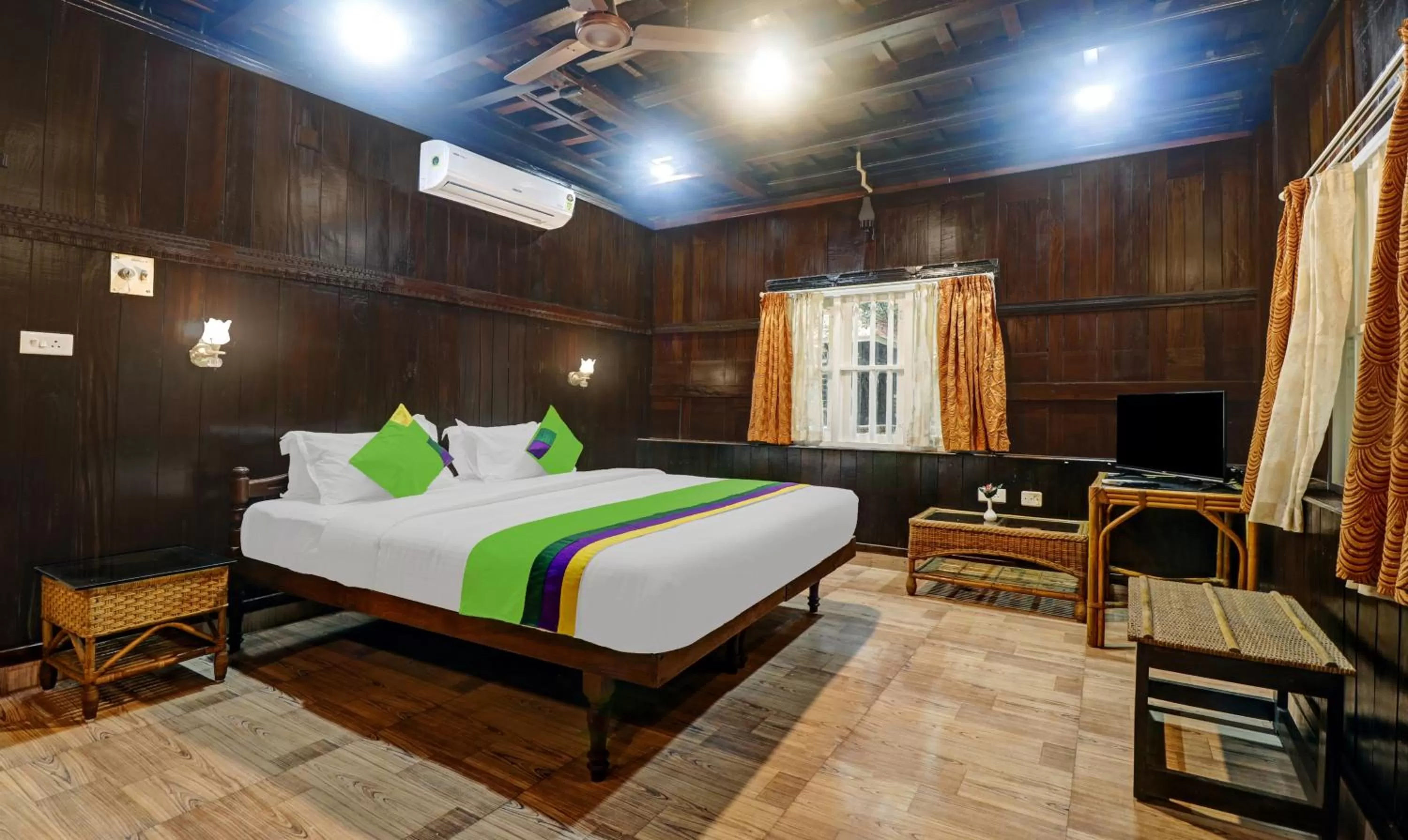 Bed in Treebo Trend God'S Own Country Ayurveda Resorts
