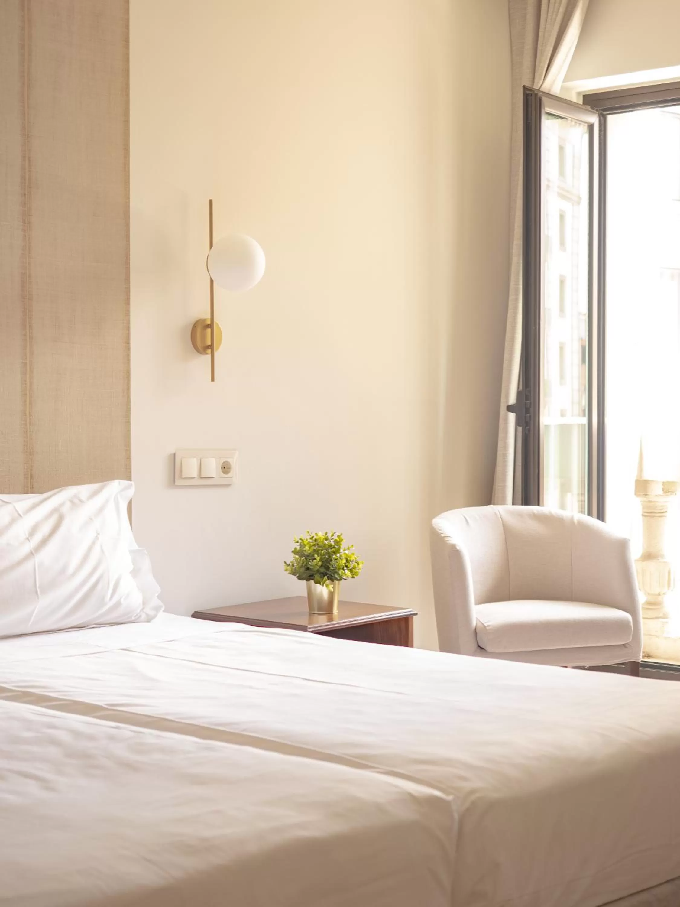 Bed in Hotel Oriente