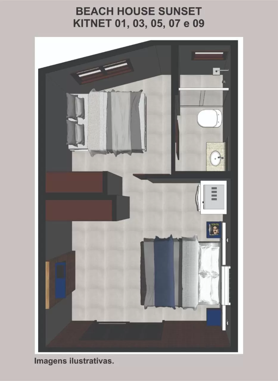 Floor Plan in Beach House Floripa - Sunset