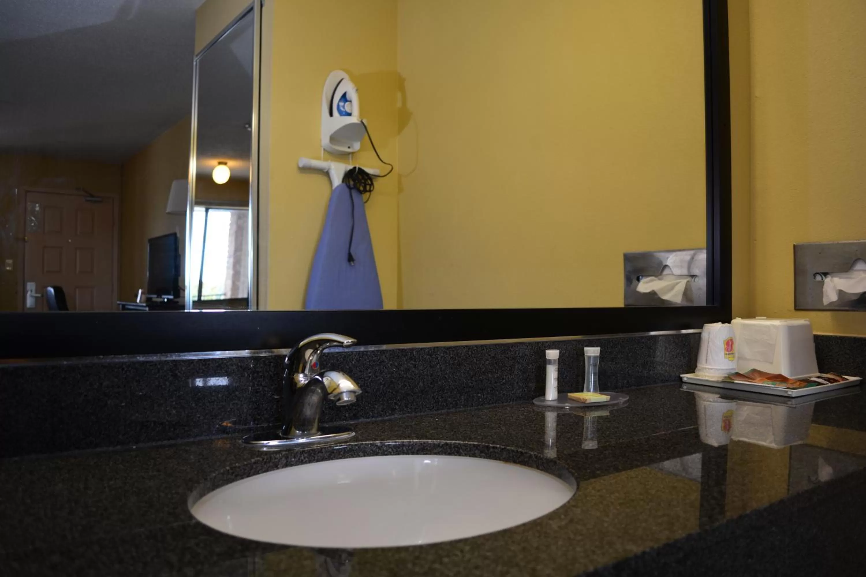 Bathroom in Super 8 by Wyndham Universal City