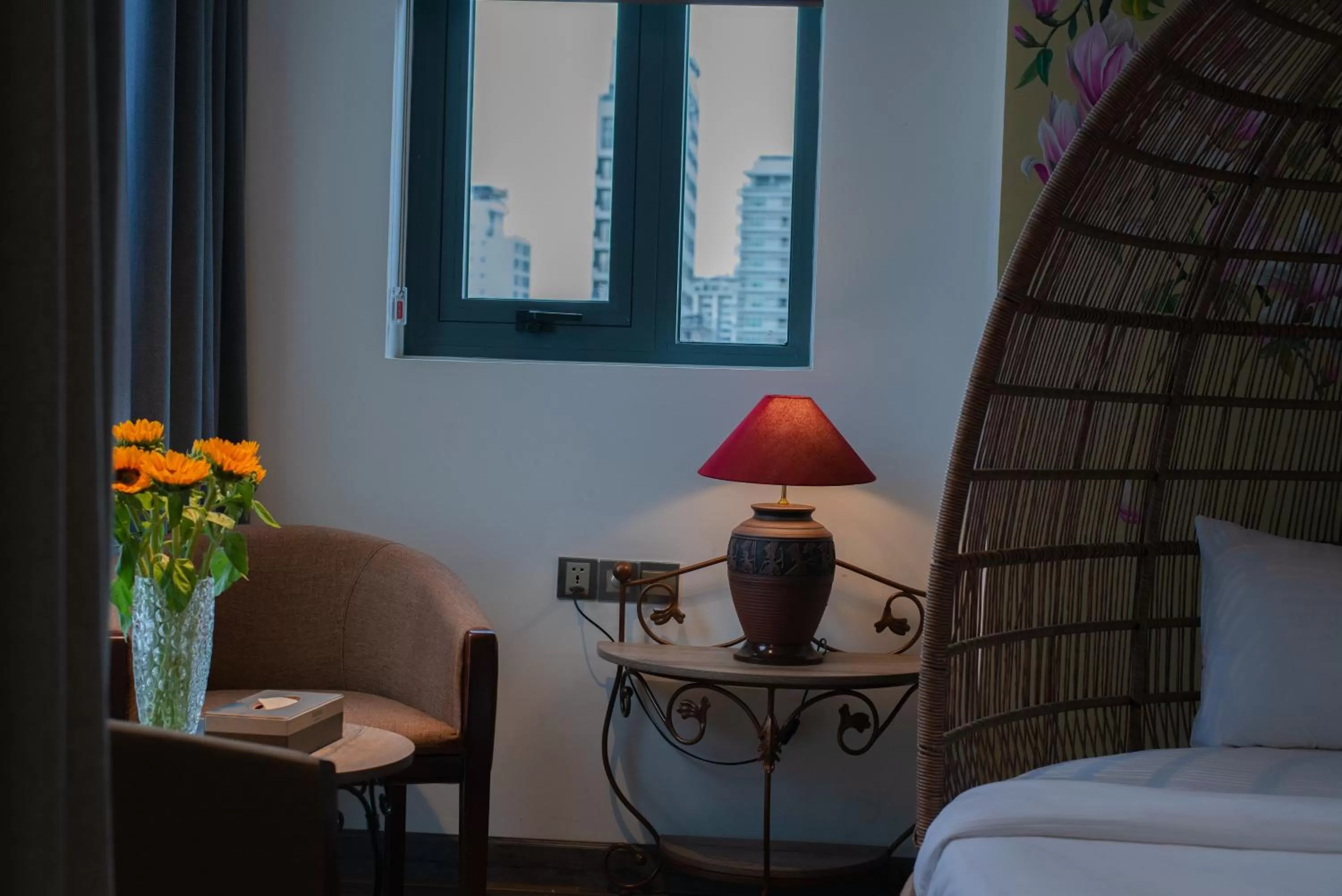 Seating area, Bed in Aaron Boutique Hotel