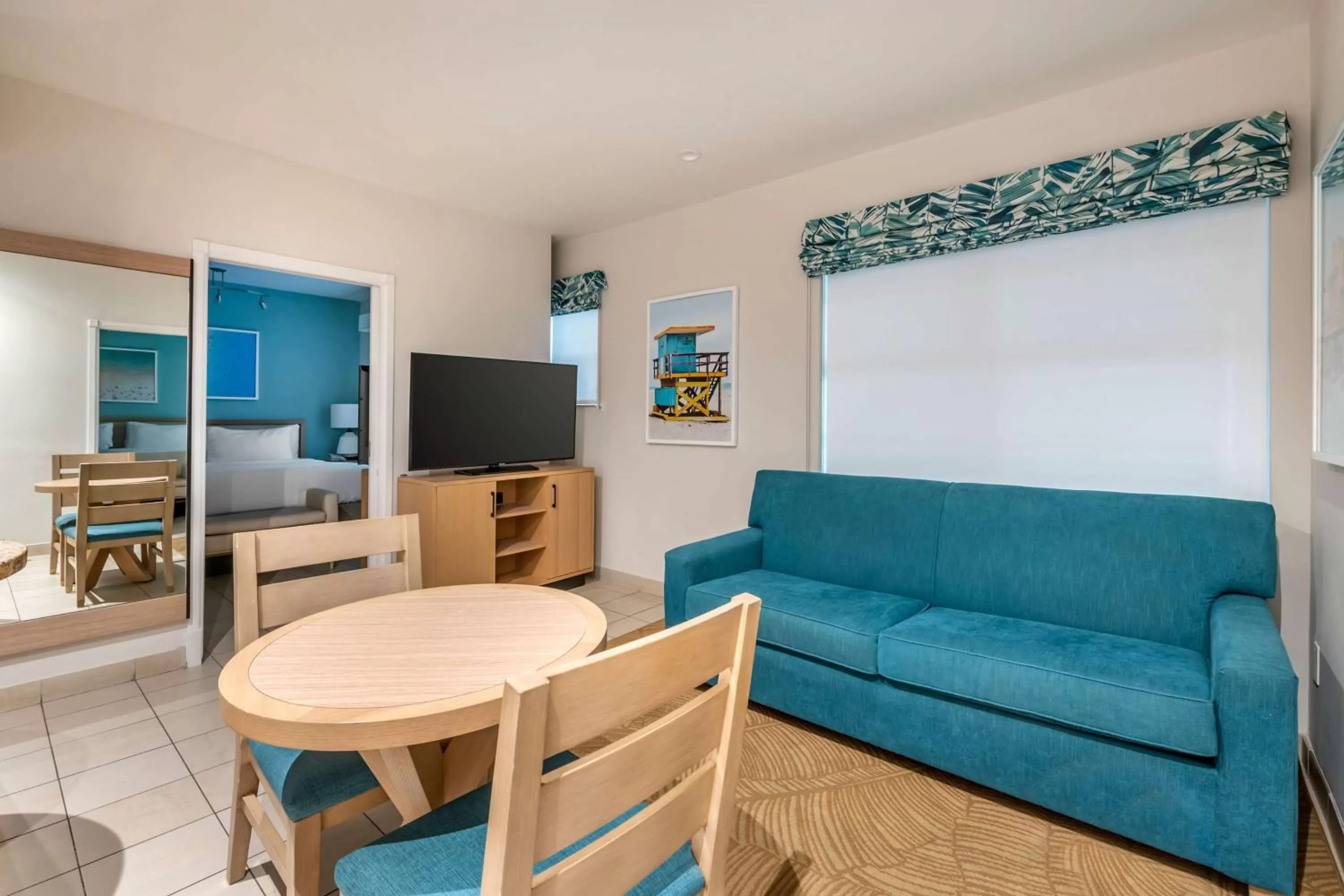 Living room in Hilton Vacation Club Crescent on South Beach Miami