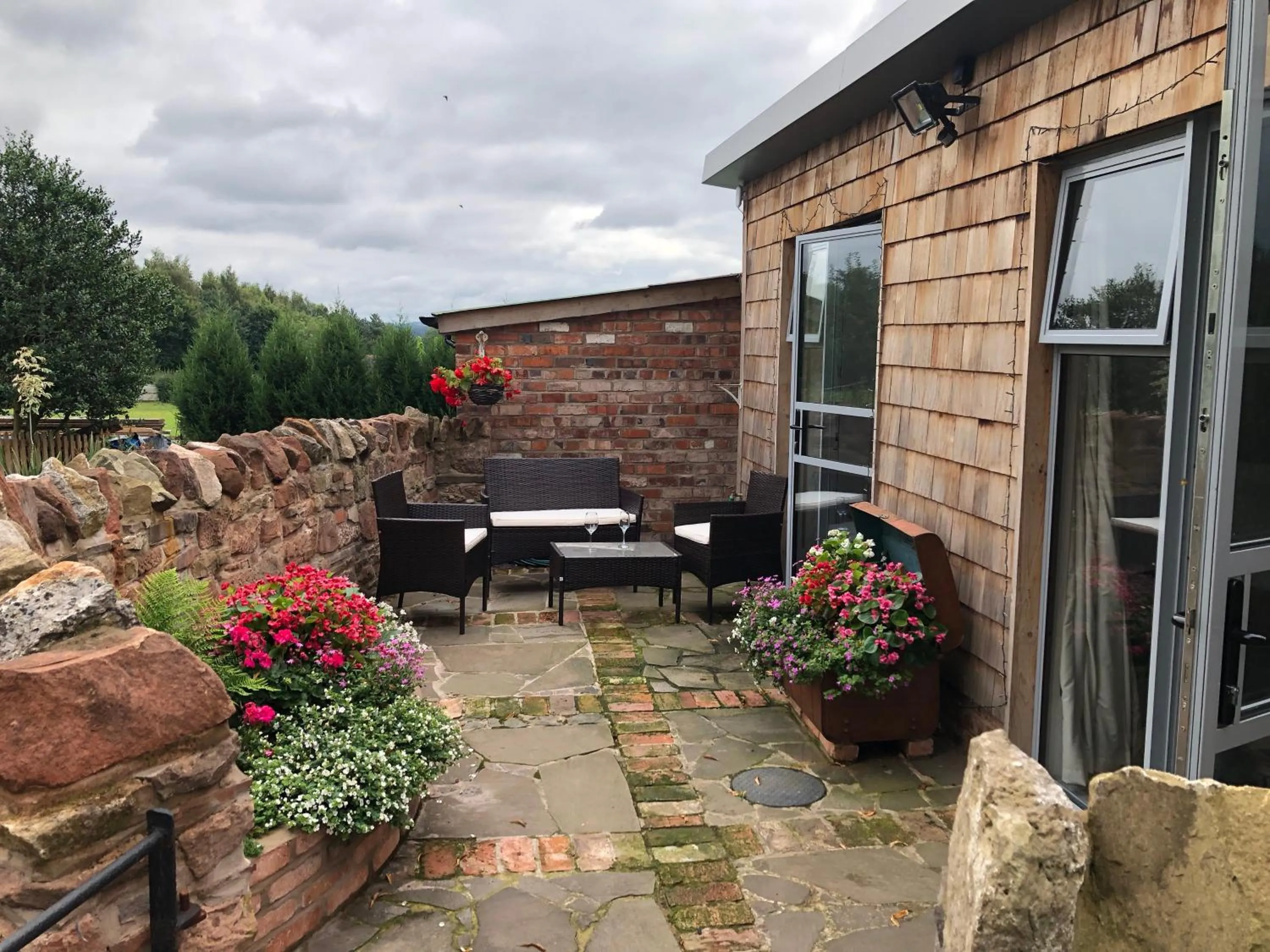 Patio in Pine Tree Lodge, Bridgnorth