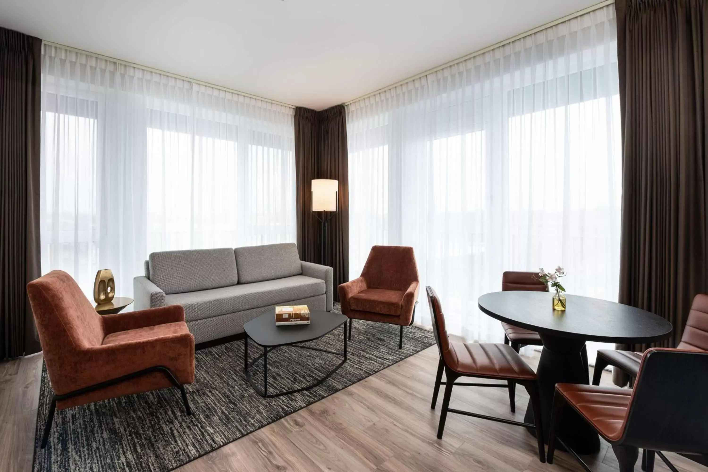 Corner Queen Studio Suite with Balcony in Holman Riverfront Park Hotel Salem, Tapestry By Hilton Corner Queen Studio Suite with Balcony in Holman Riverfront Park Hotel Salem, Tapestry By Hilton