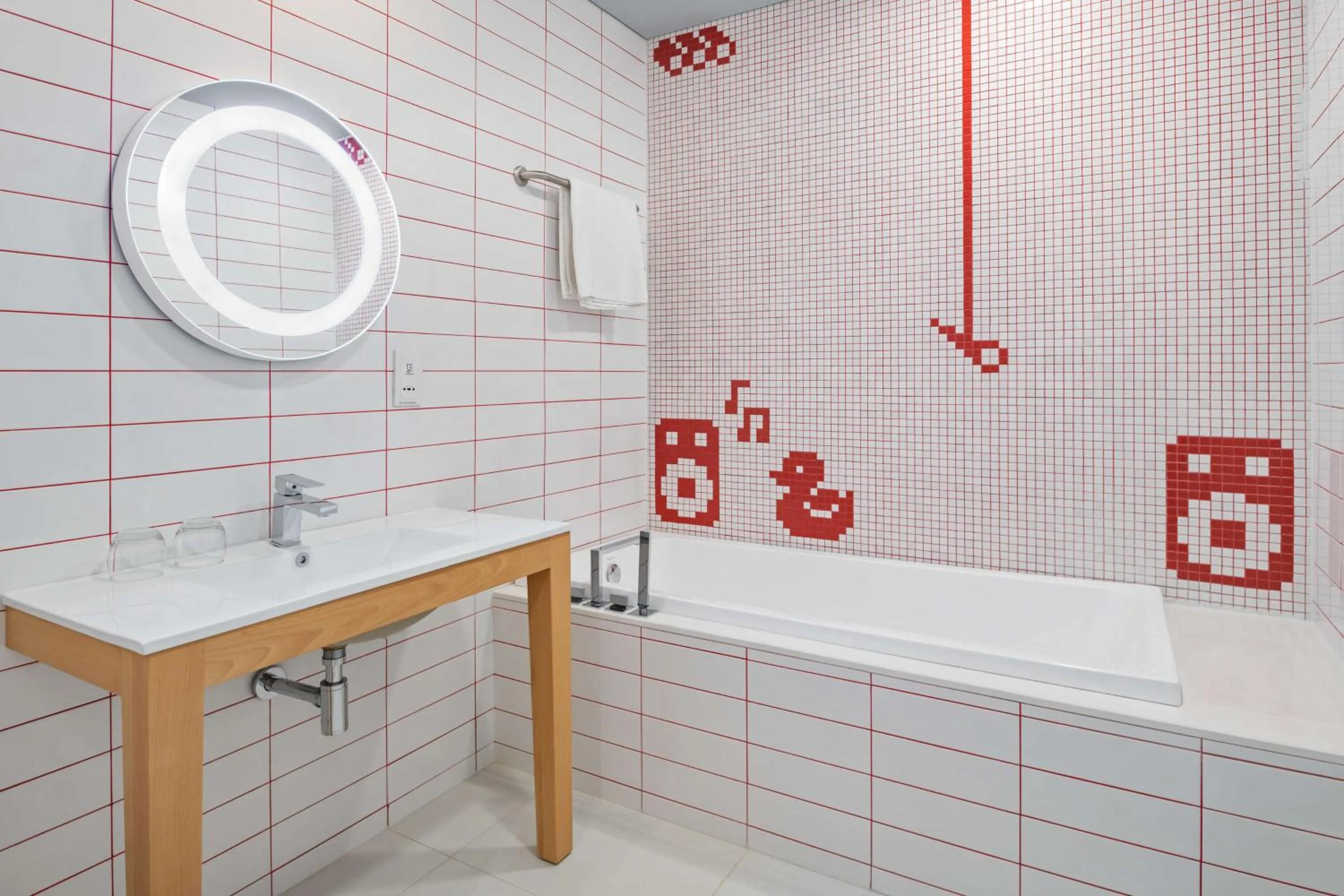 Bathroom in Radisson RED Dubai Silicon Oasis