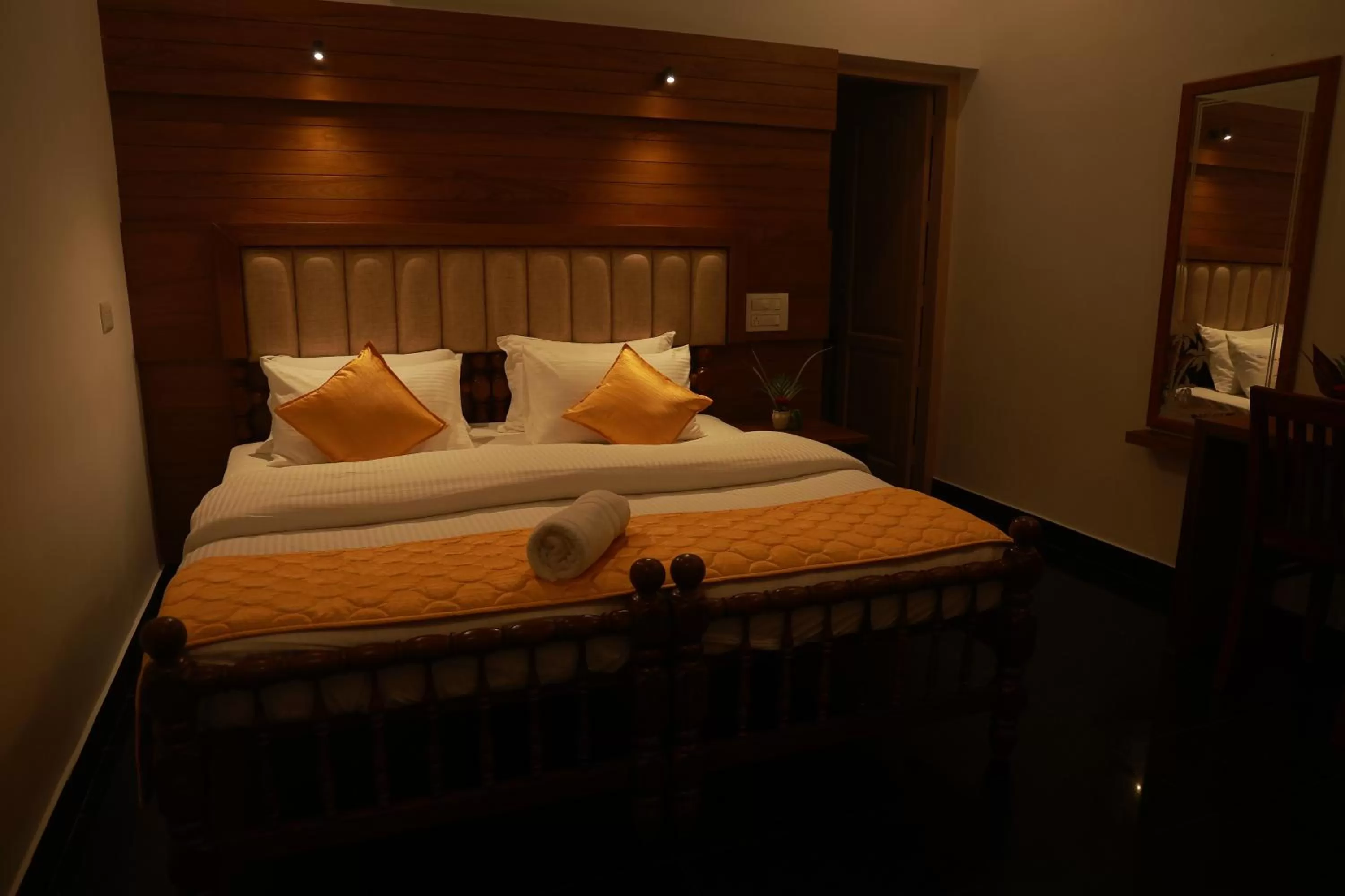 Bed in Ideal Ayurvedic Resort Kovalam