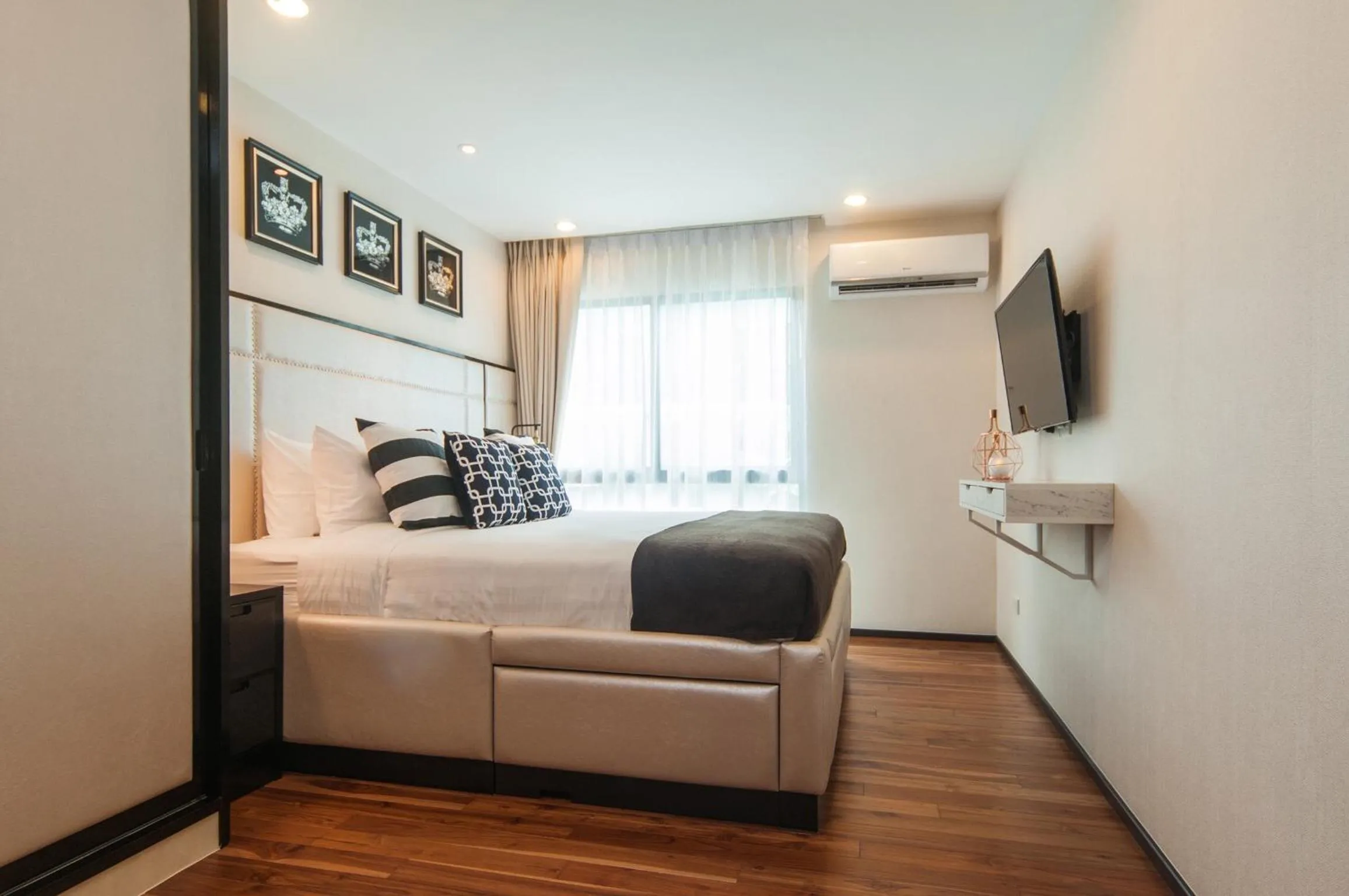 Bedroom, Bed in The Title KR Beach Condotel Rawai Beach