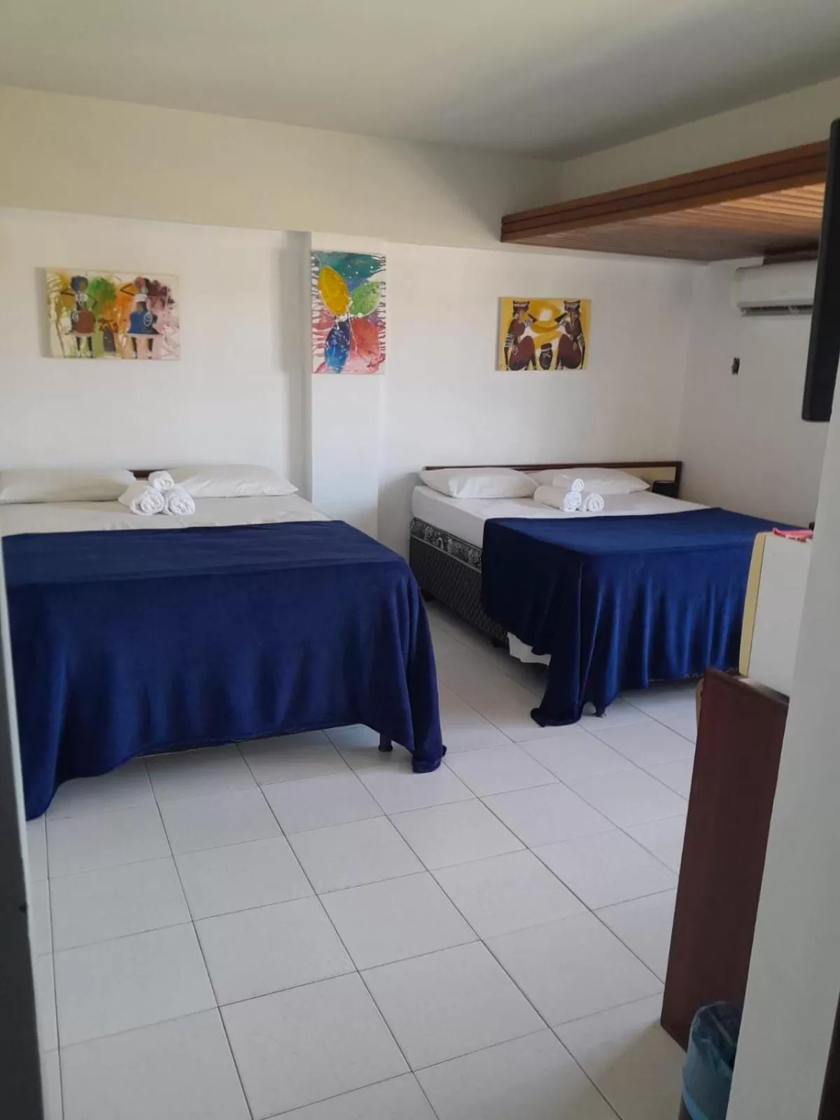 Bed in Sonia Flat Tambaú - Apartamento vista mar no Mano's Royal Hotel