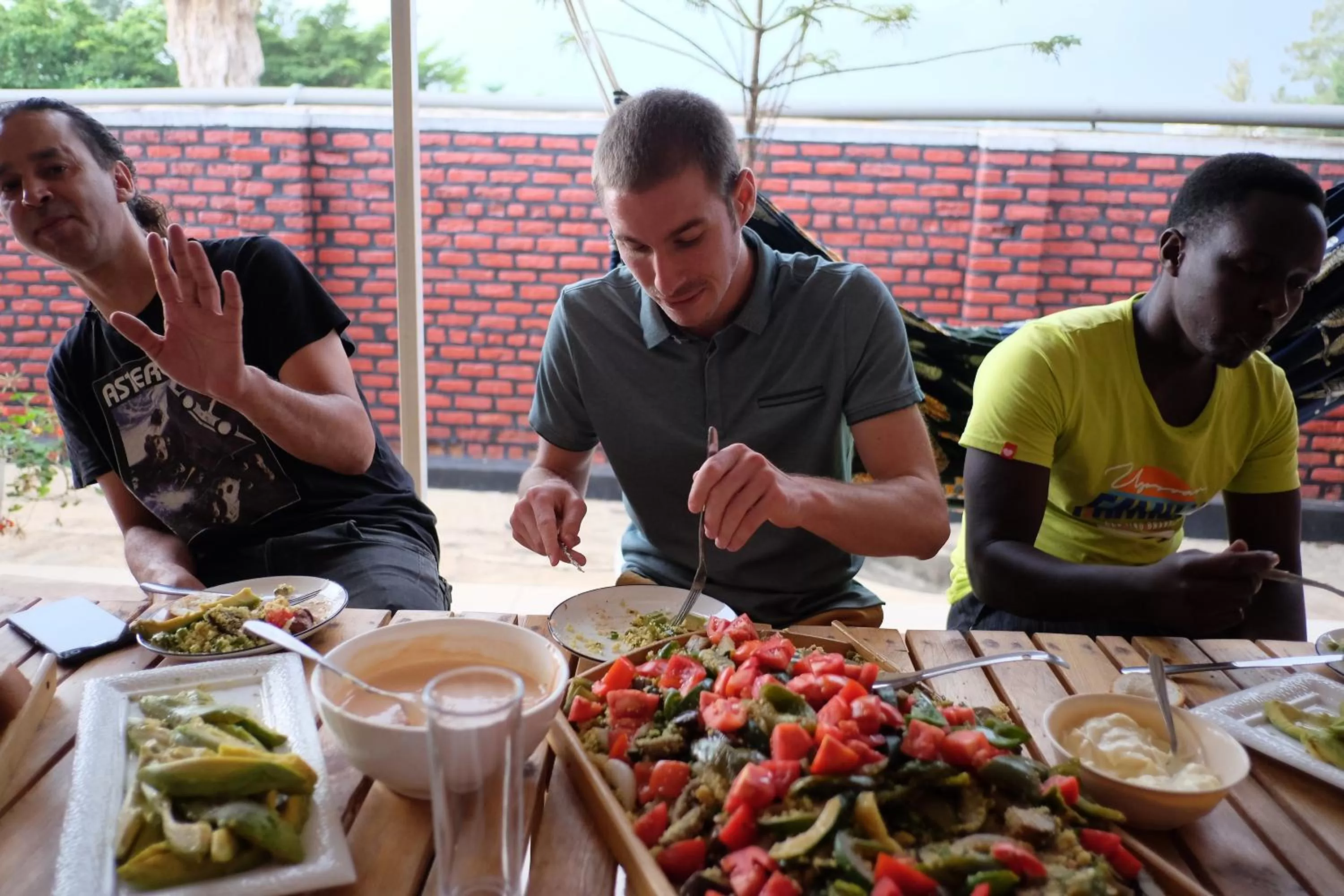 Lunch in INZOZI AFRICA HOUSE B&B- Kacyiru