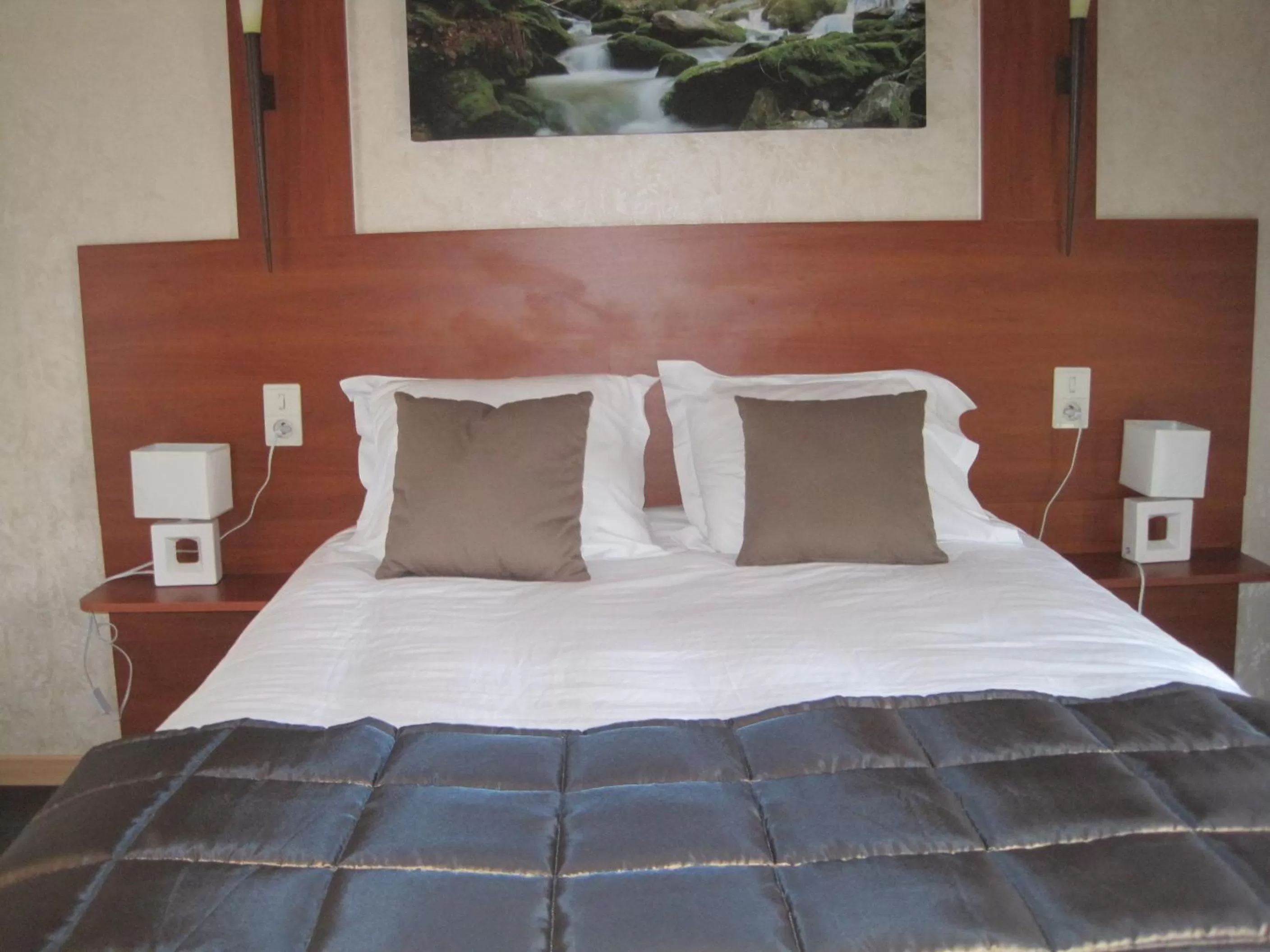 Bed in Hotel Restaurant Rive Gauche